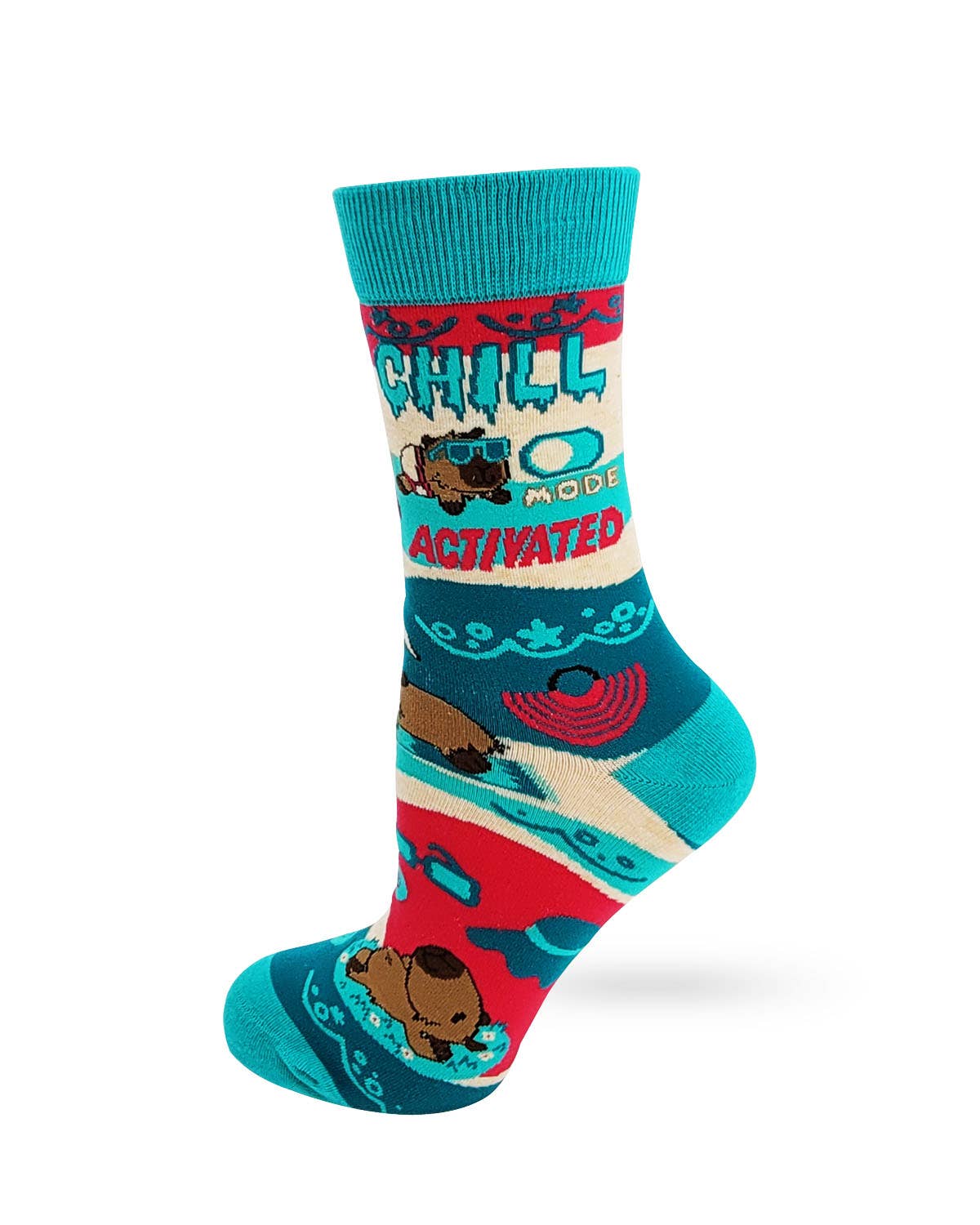Chill Mode Activated Capybara Women's Crew Socks