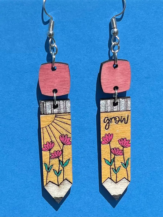 Grow Pencil Earrings - The Swanky Bee