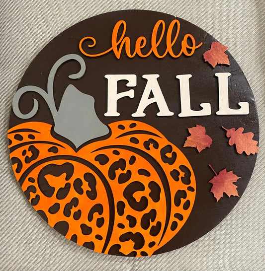 Hello Fall Door Hanger - The Swanky Bee