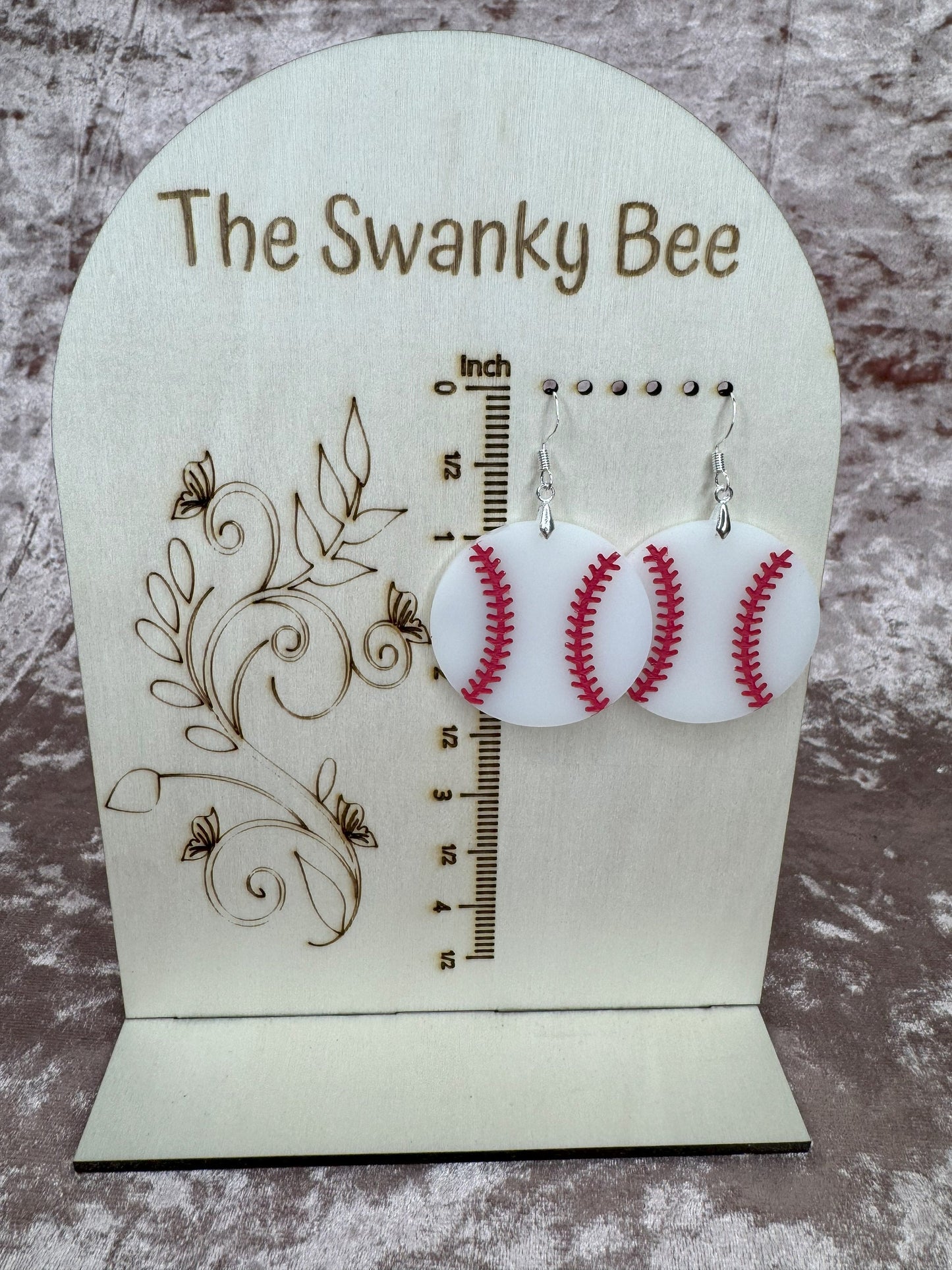 Acrylic Baseball Earrings: Lightweight Game Day Jewelry