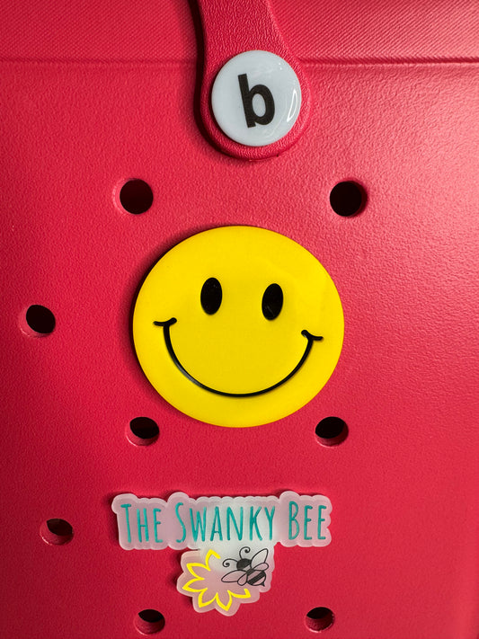 Smiley Face Charm for Bogg Bag: Cheerful Bag Accessory