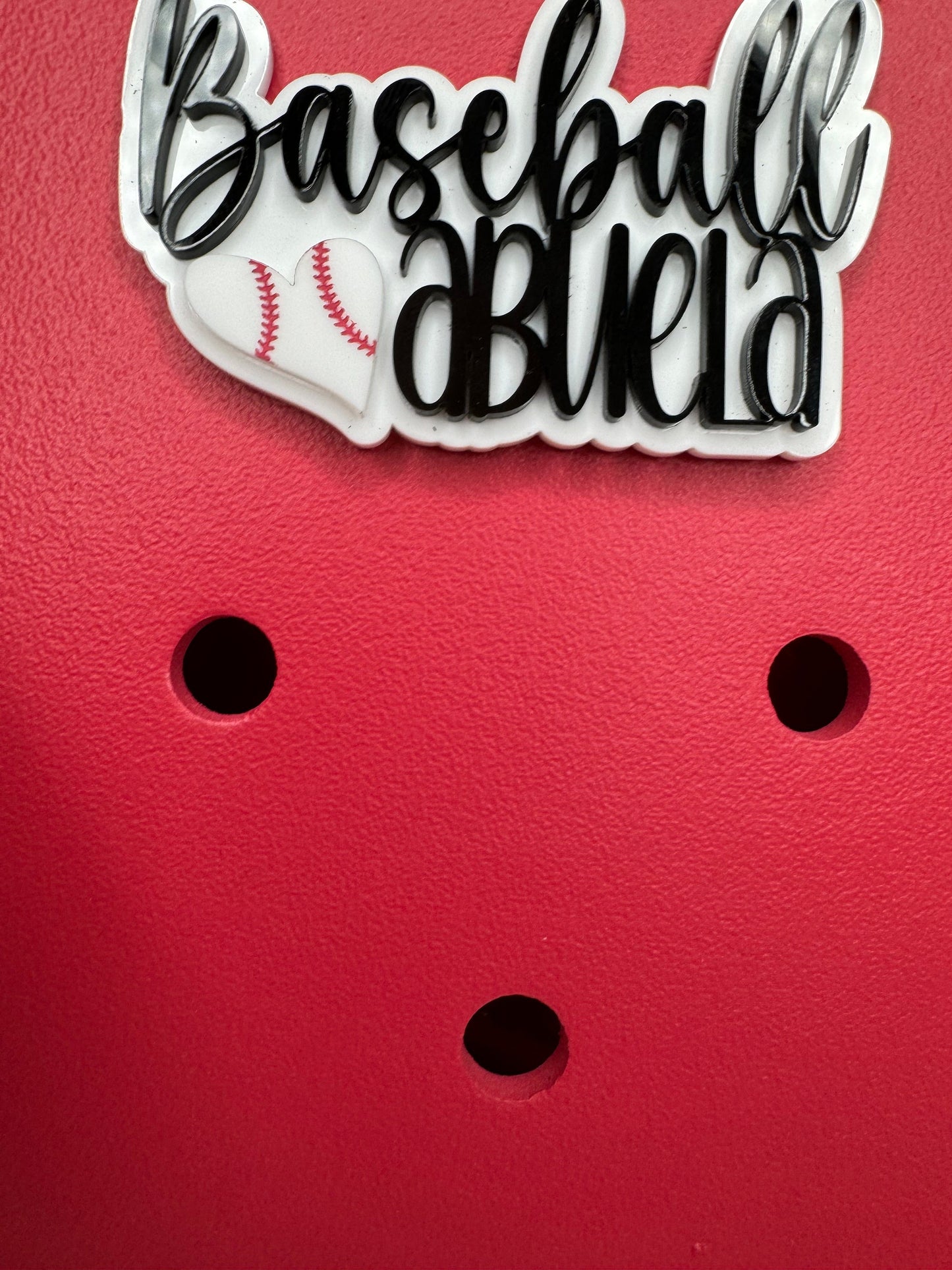 Baseball Abuela Bag Charm: Handmade Bogg Bag Accessory