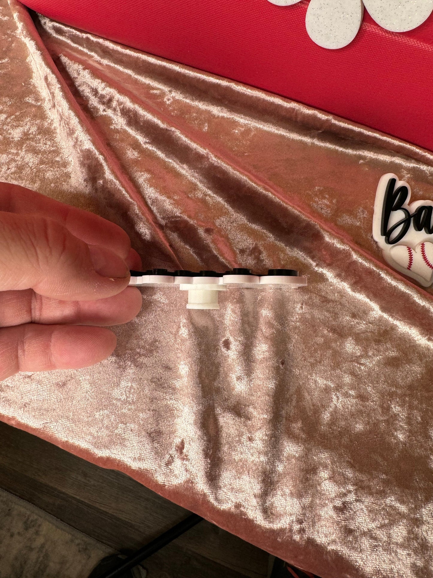 Cheer Mom Bogg Bag Charm: Glitter Megaphone Accessory