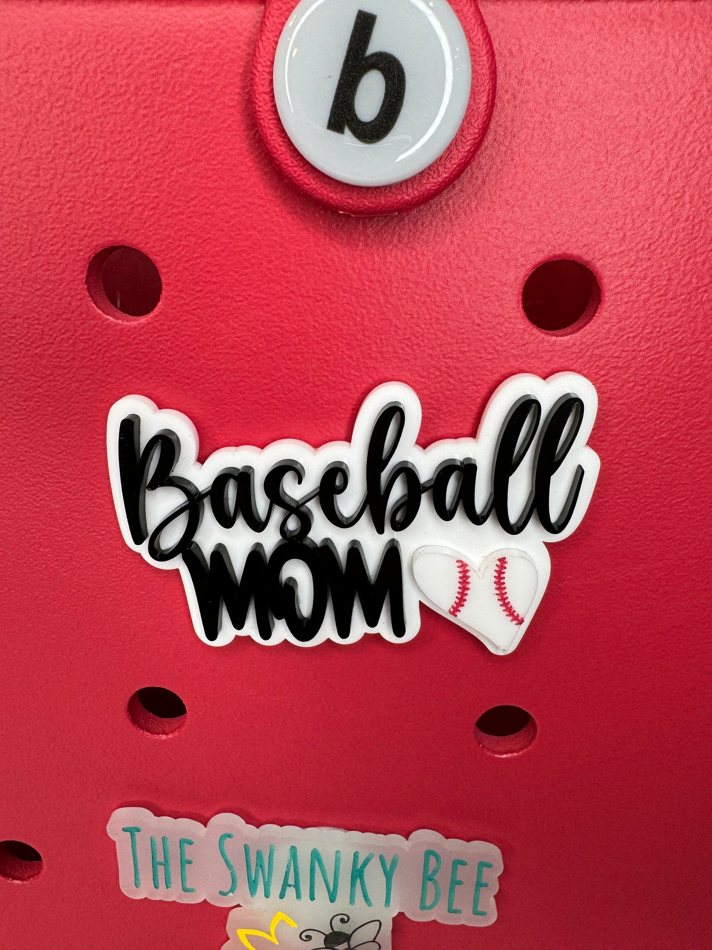 Baseball Mom Bogg Bag Charm: Sports Bag Accessory