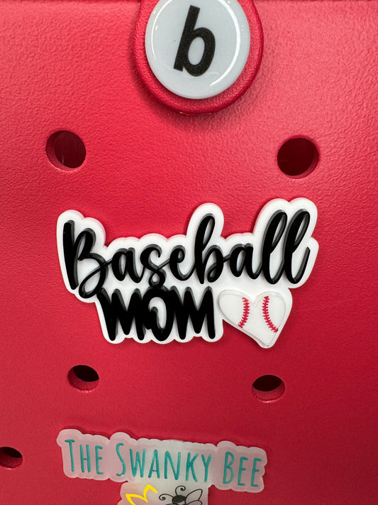Baseball Mom Bogg Bag Charm: Sports Bag Accessory