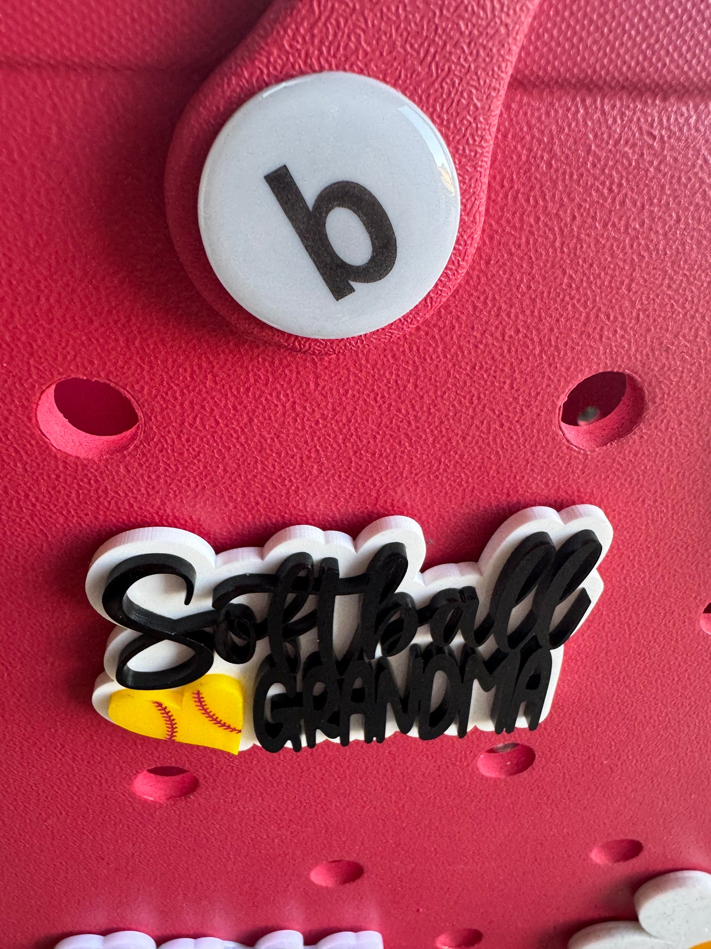 Softball Grandma Bag Charm: Sports Bag Accessory