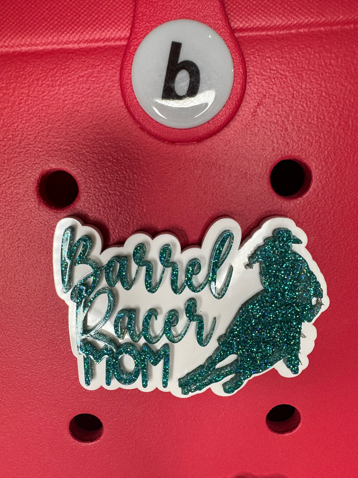 Barrel Racer Mom Bogg Bag Charm: Western Rodeo Cowgirl Gift