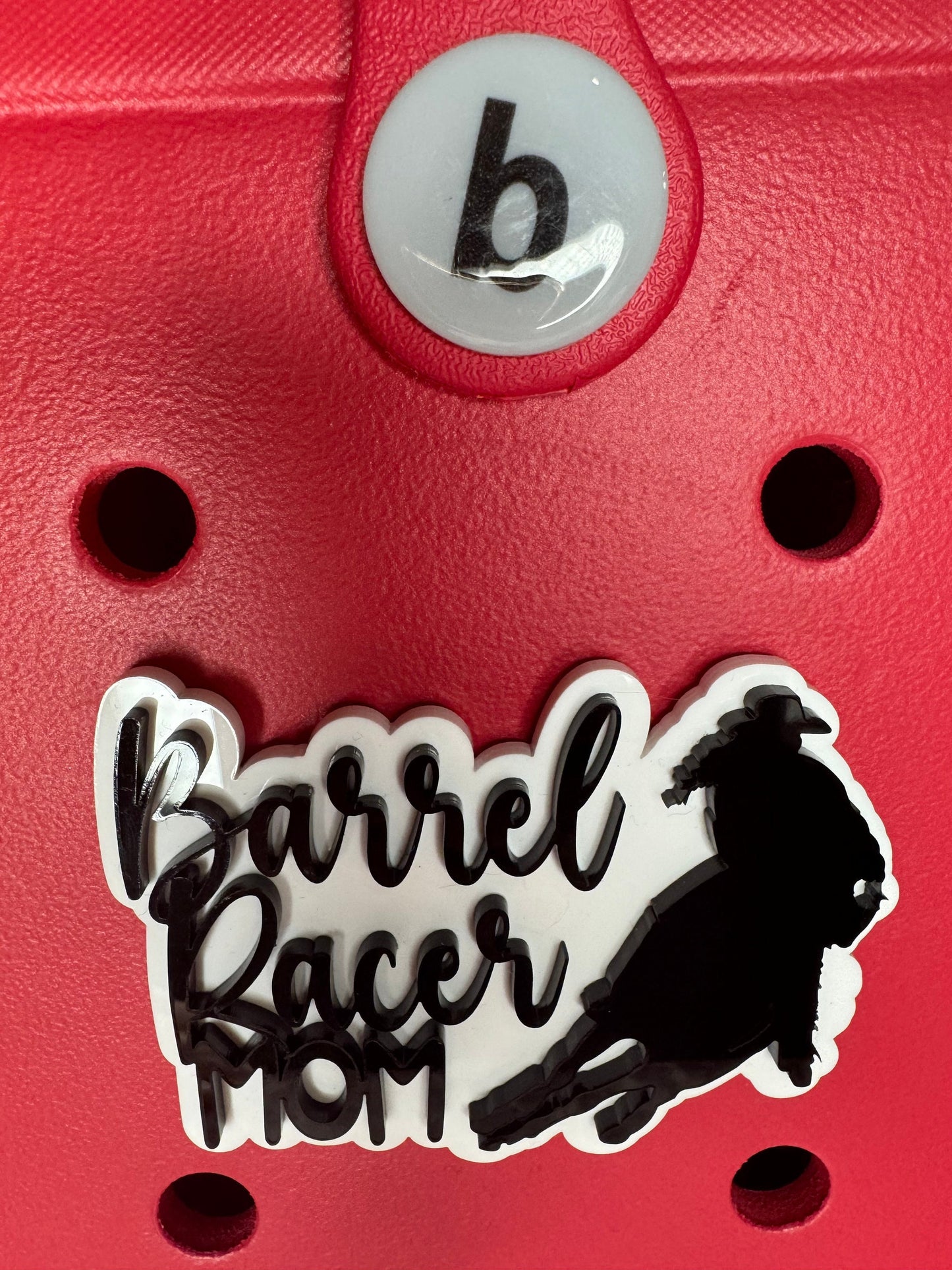 Barrel Racer Mom Bogg Bag Charm: Western Rodeo Cowgirl Gift