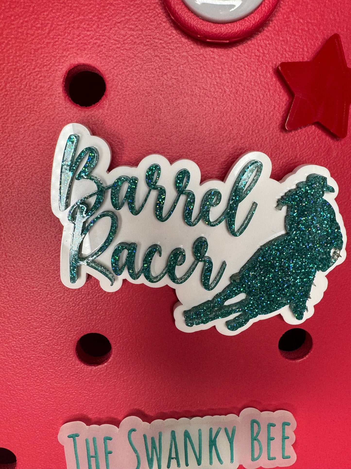 Barrel Racer Bogg Bag Charm: Western Cowgirl Accessory