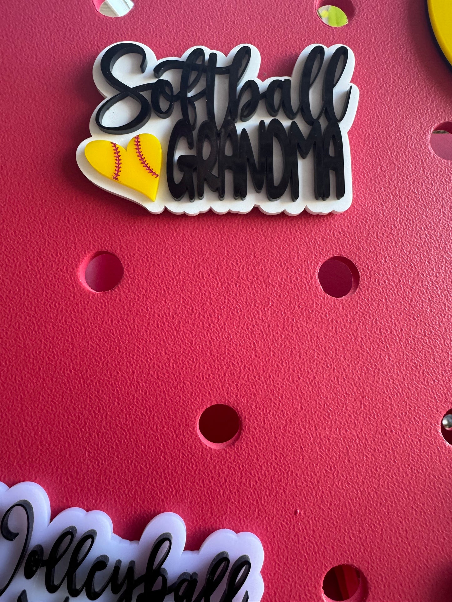 Softball Grandma Bag Charm: Sports Bag Accessory