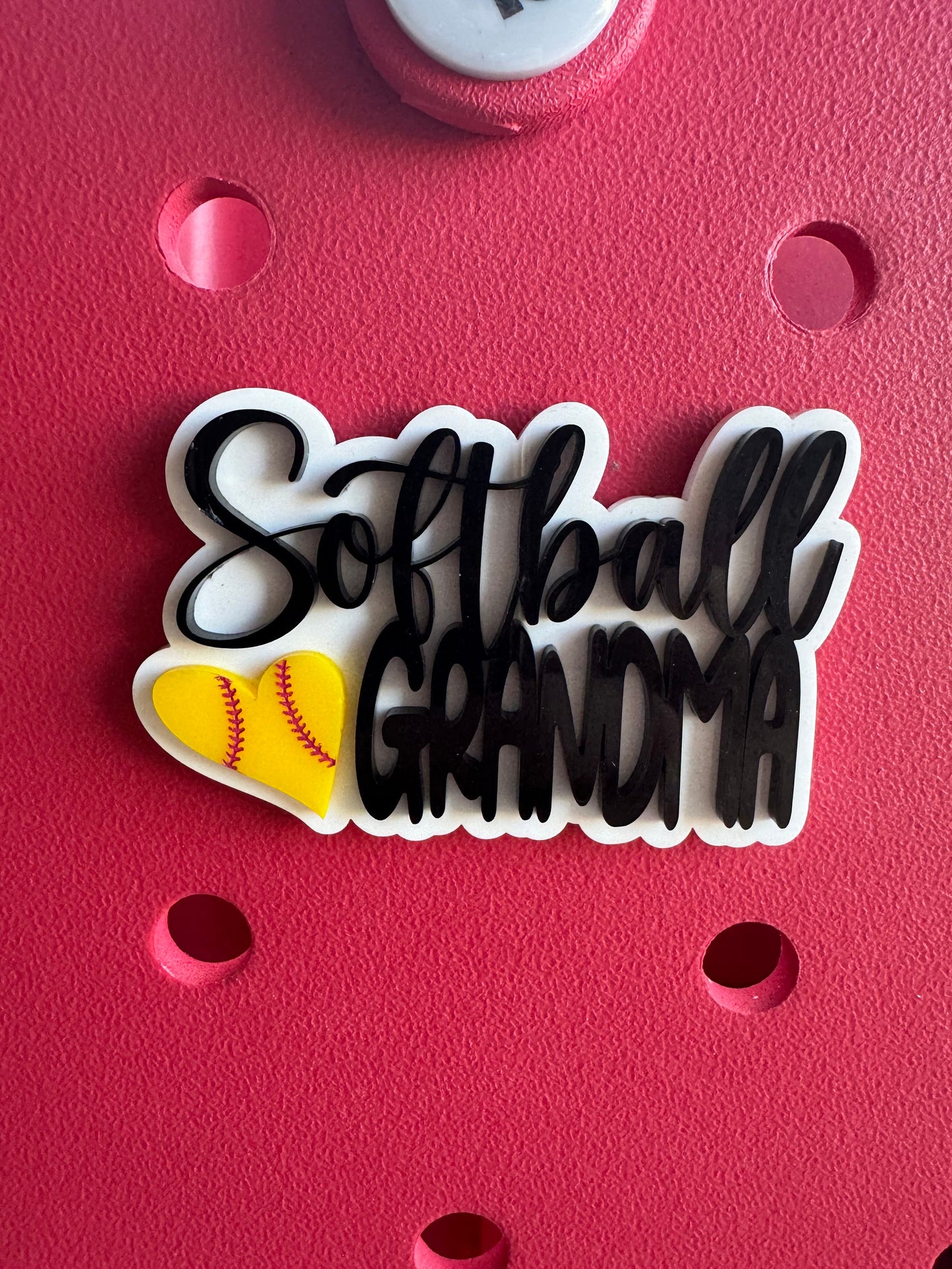 Softball Grandma Bag Charm: Sports Bag Accessory