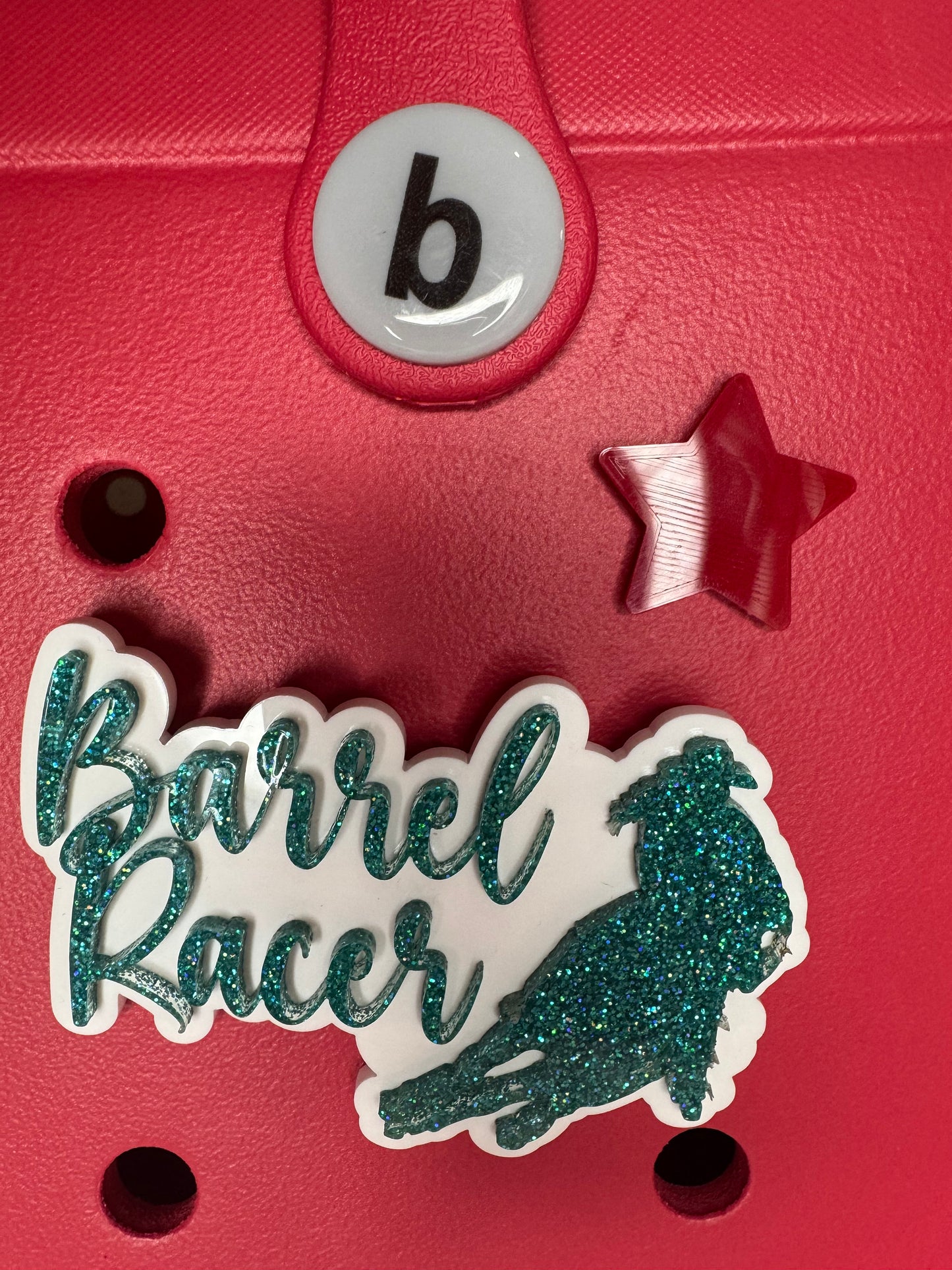 Barrel Racer Bogg Bag Charm: Western Cowgirl Accessory