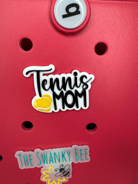 Tennis Mom Bogg Bag Charm: Customizable Sports Bag Accessory