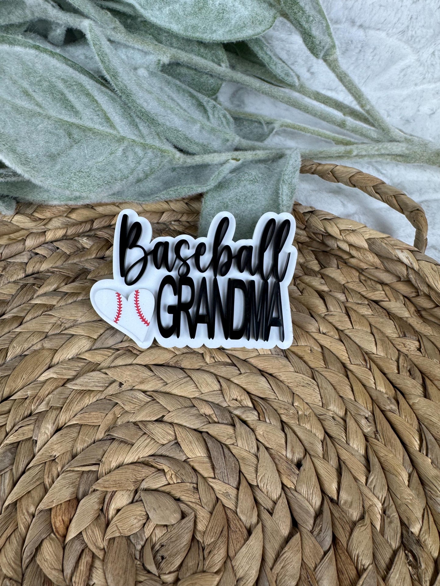 Baseball Grandma Charm for Bogg Bag: Sports Gift