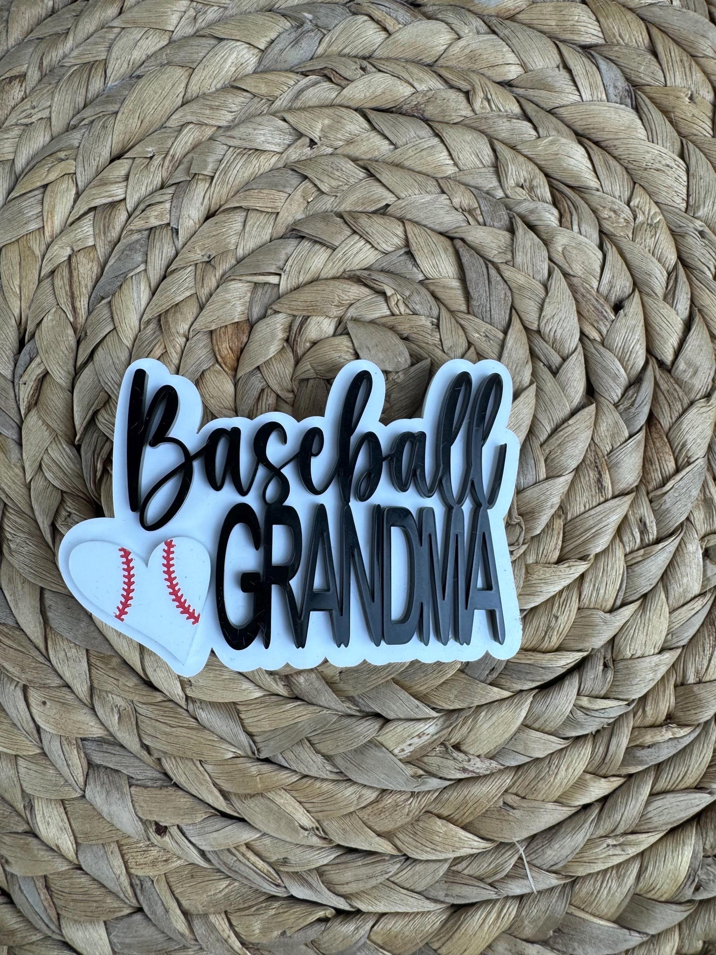 Baseball Grandma Charm for Bogg Bag: Sports Gift