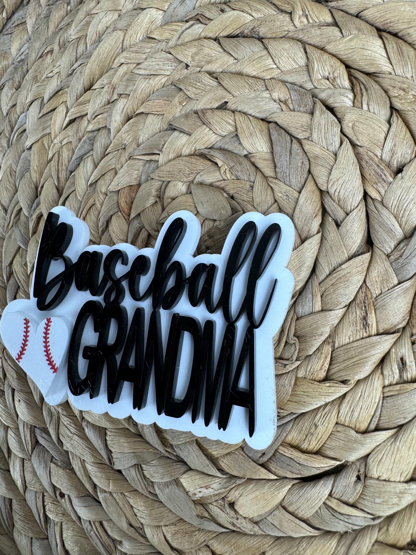 Baseball Grandma Charm for Bogg Bag: Sports Gift