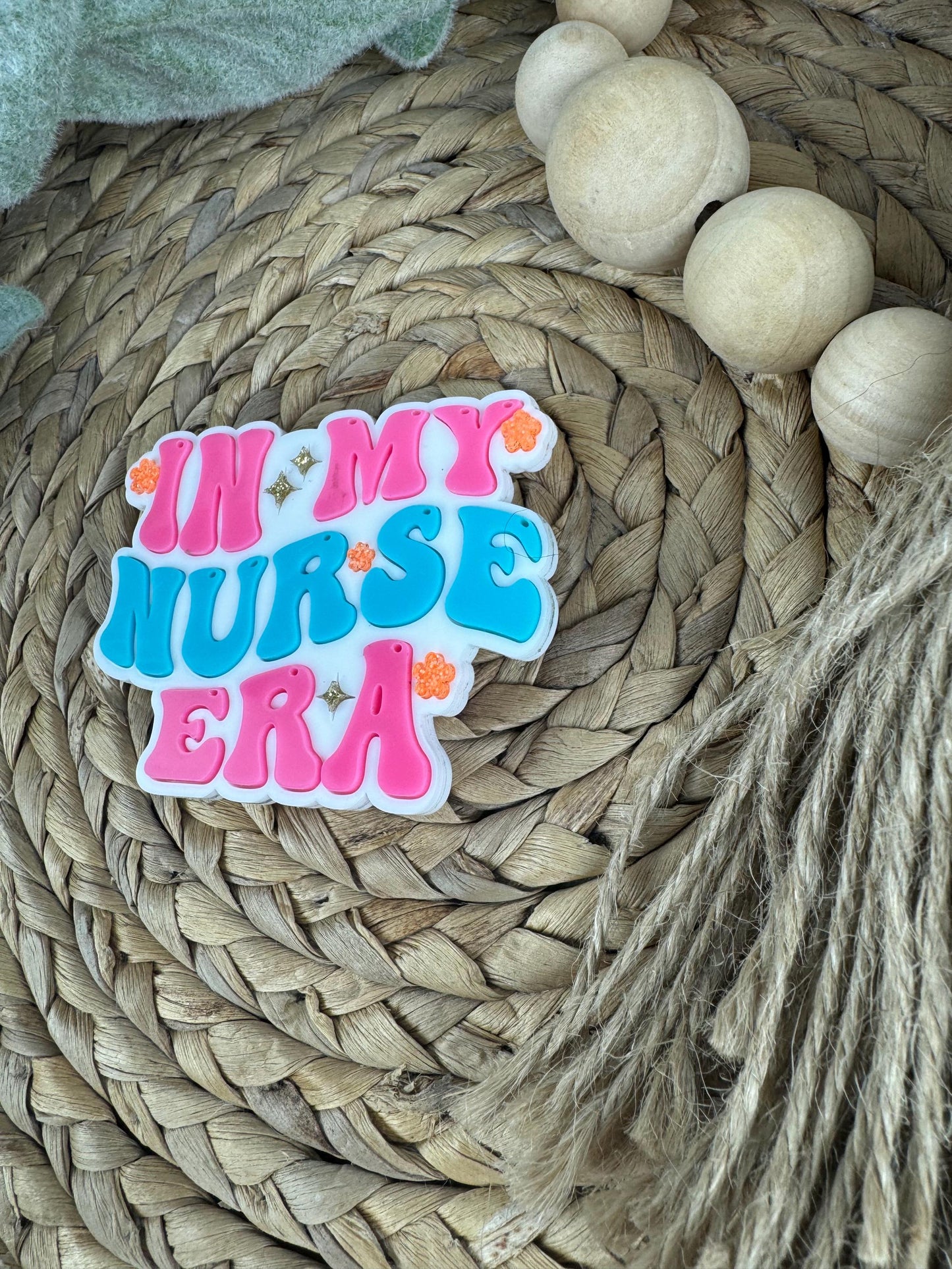 In My Nurse Era Acrylic Bag Charm: Bogg Bag Accessory
