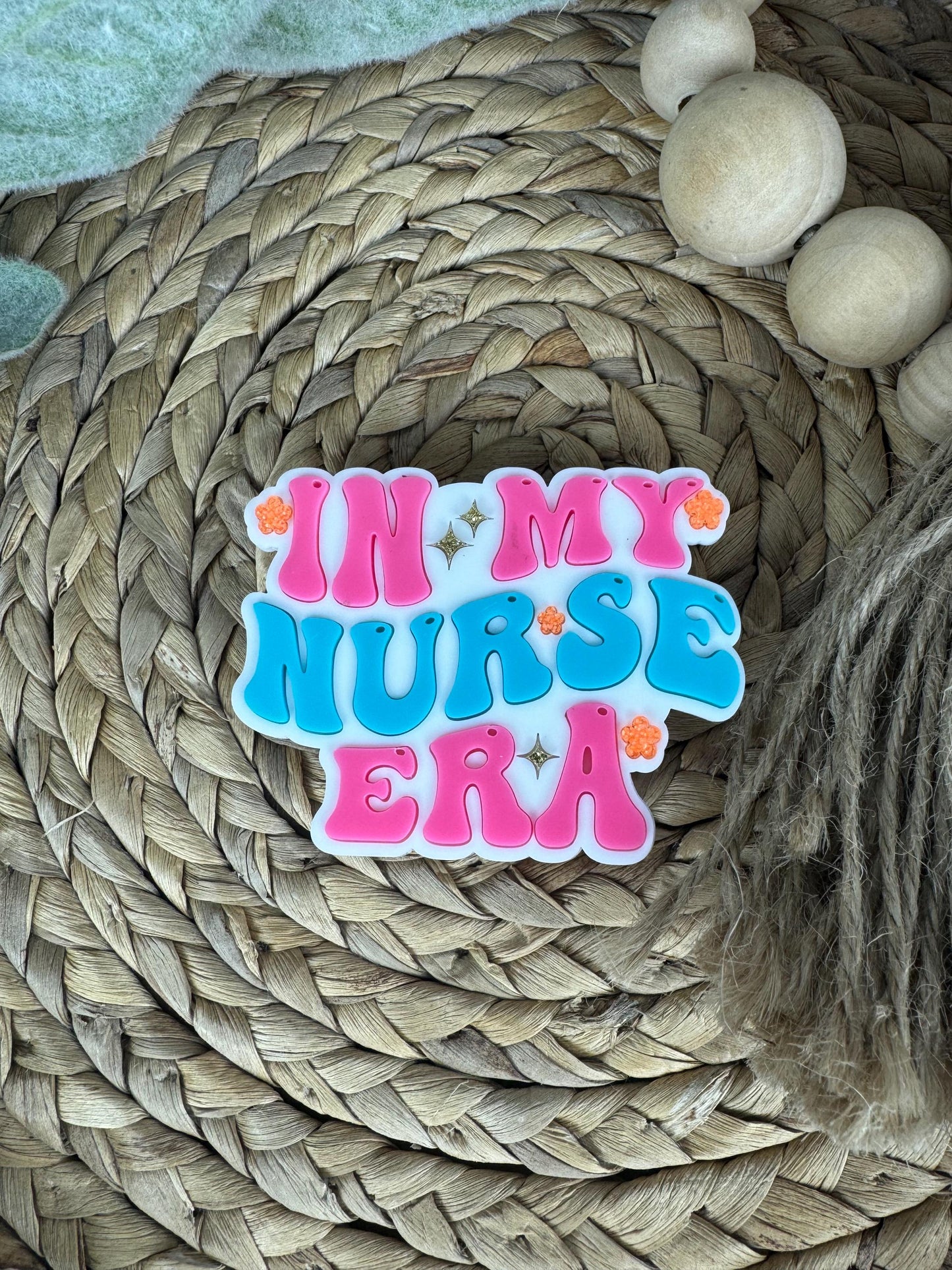 In My Nurse Era Acrylic Bag Charm: Bogg Bag Accessory