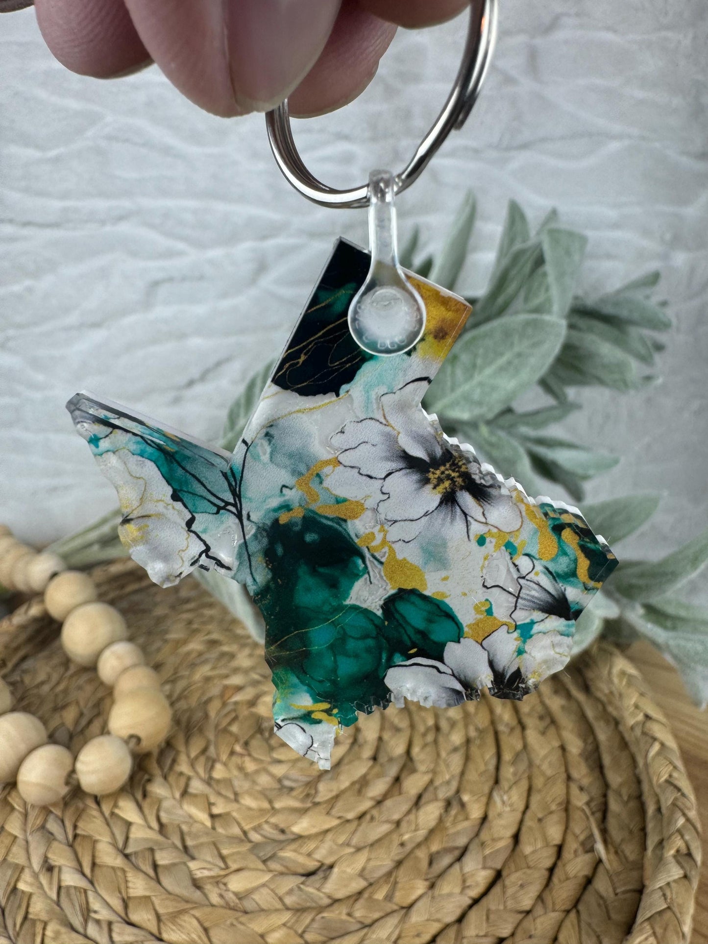 Texas NFC Keychain - Contactless Smart Keychain with Custom State Design - Tap to Share Info