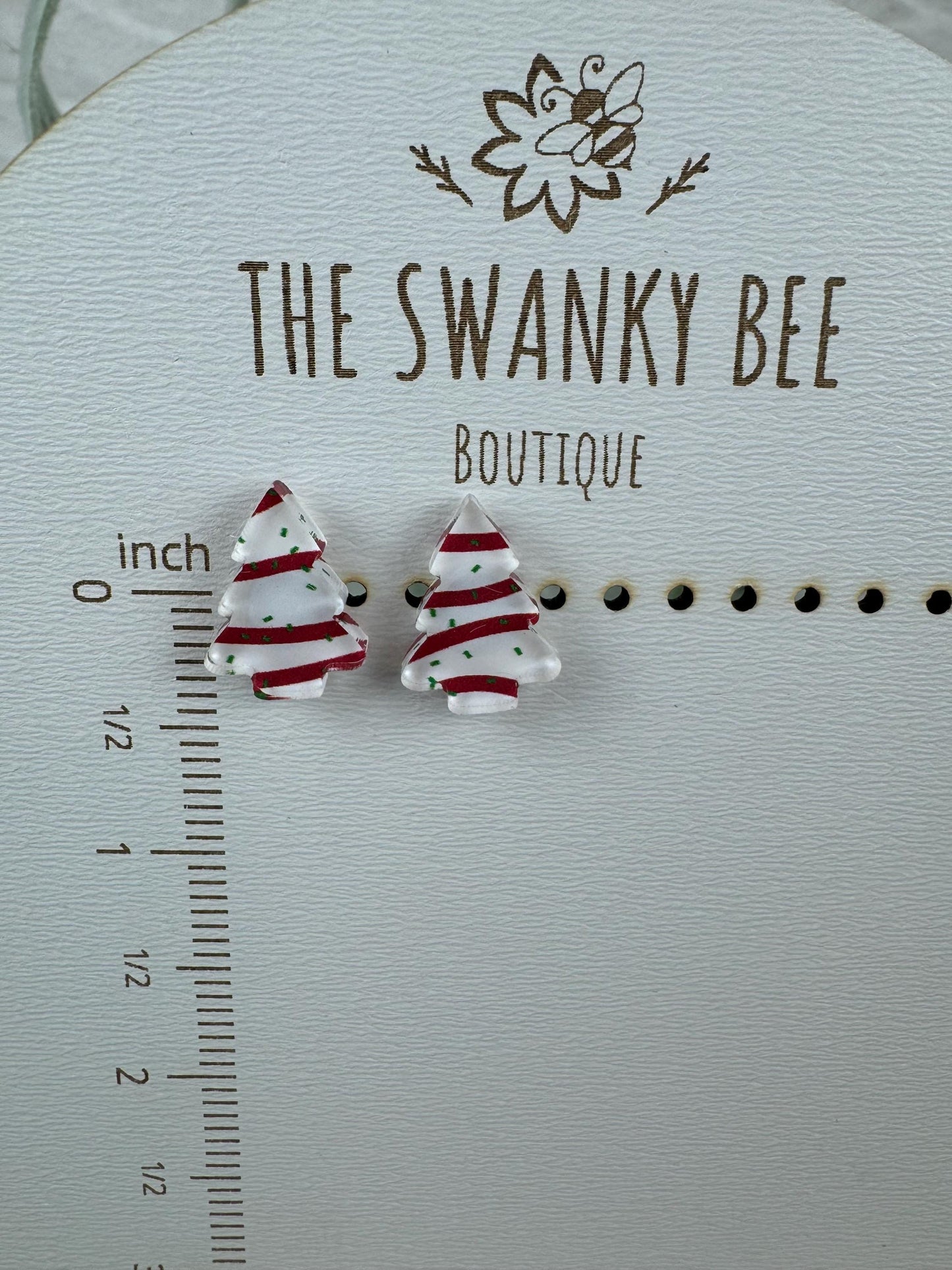 Christmas Cake Stud Earrings: Festive Holiday Jewelry