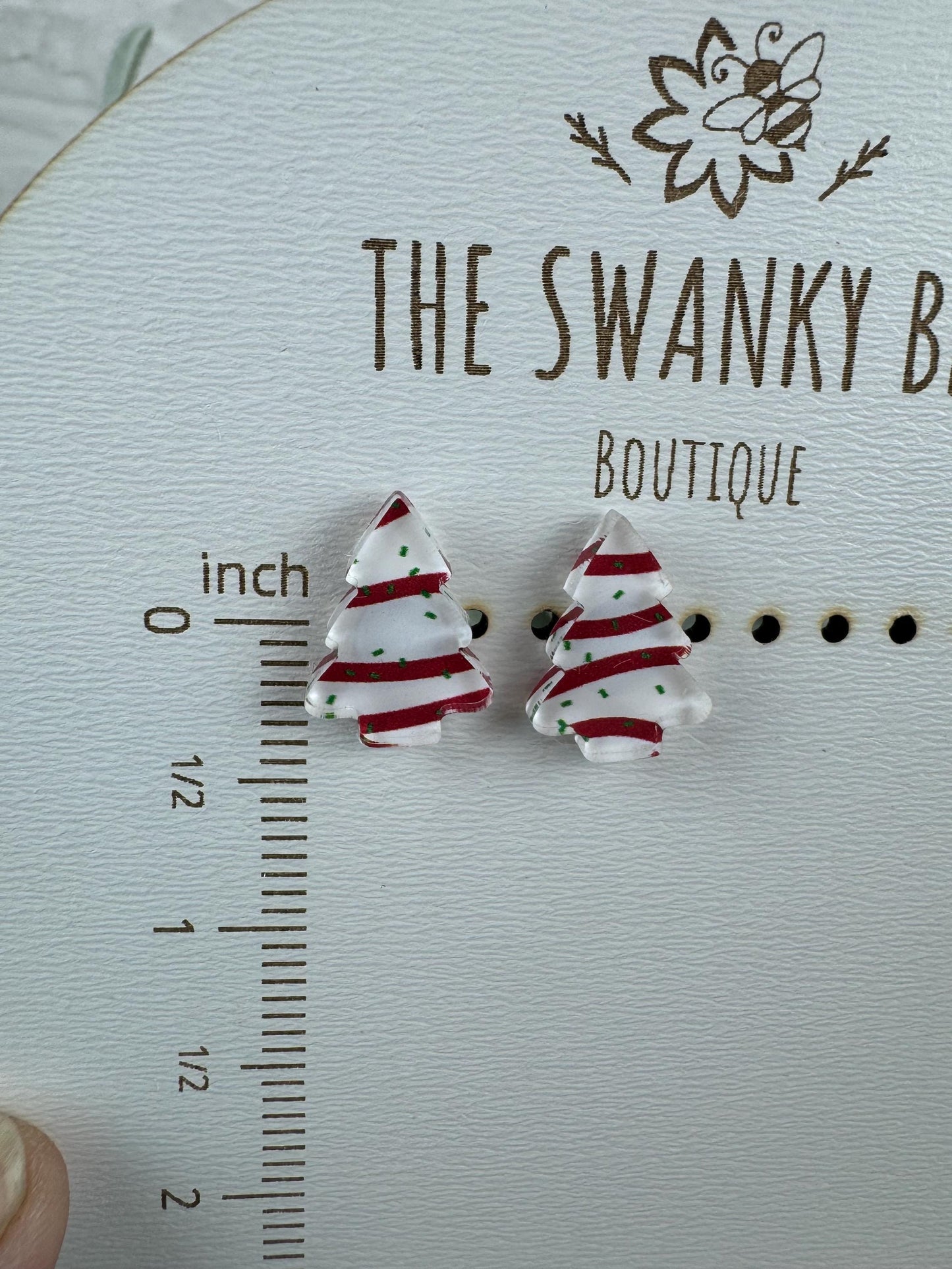 Christmas Cake Stud Earrings: Festive Holiday Jewelry