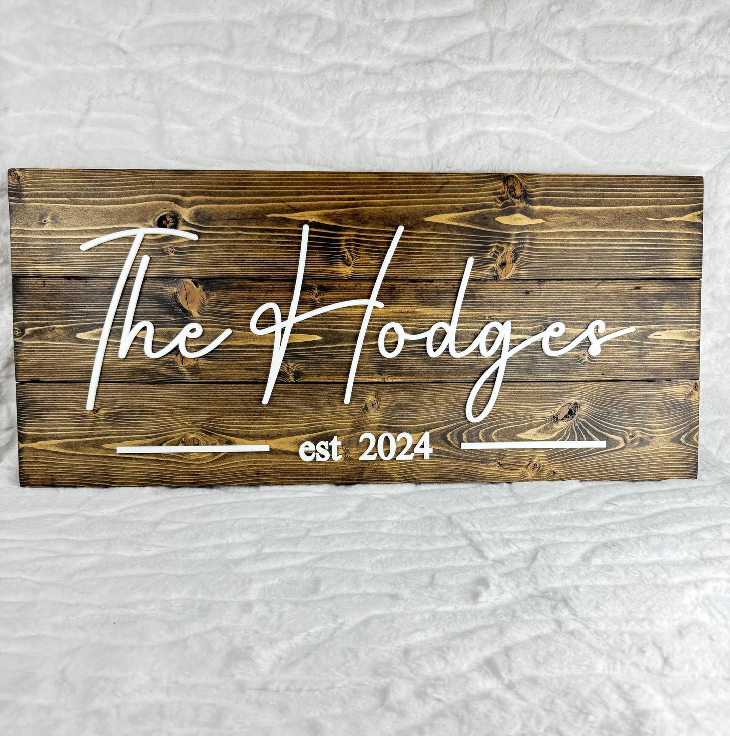 Personalized Name Sign  | Custom Wooden & Acrylic Plaque | Wedding or Housewarming Gift