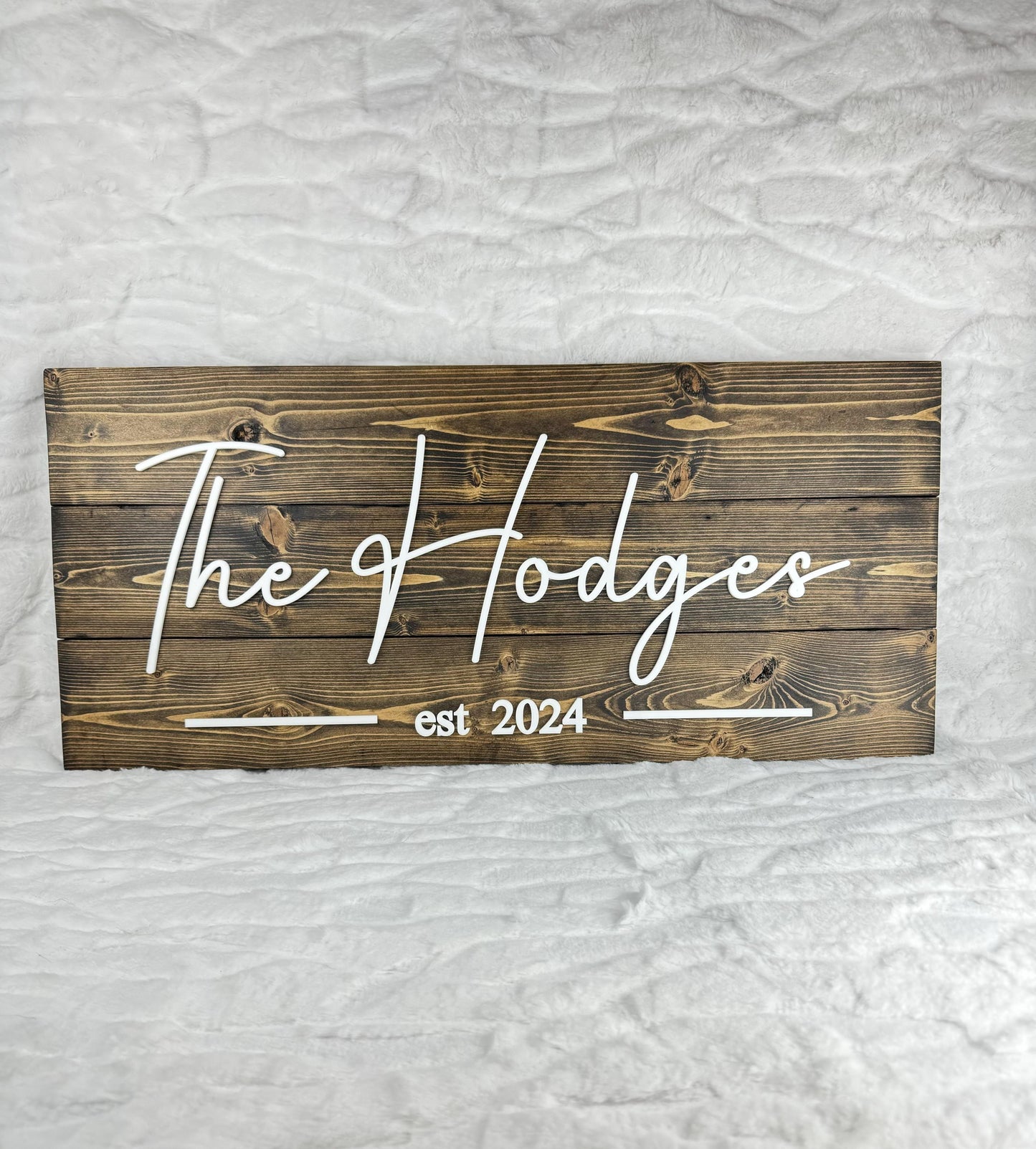 Personalized Name Sign  | Custom Wooden & Acrylic Plaque | Wedding or Housewarming Gift