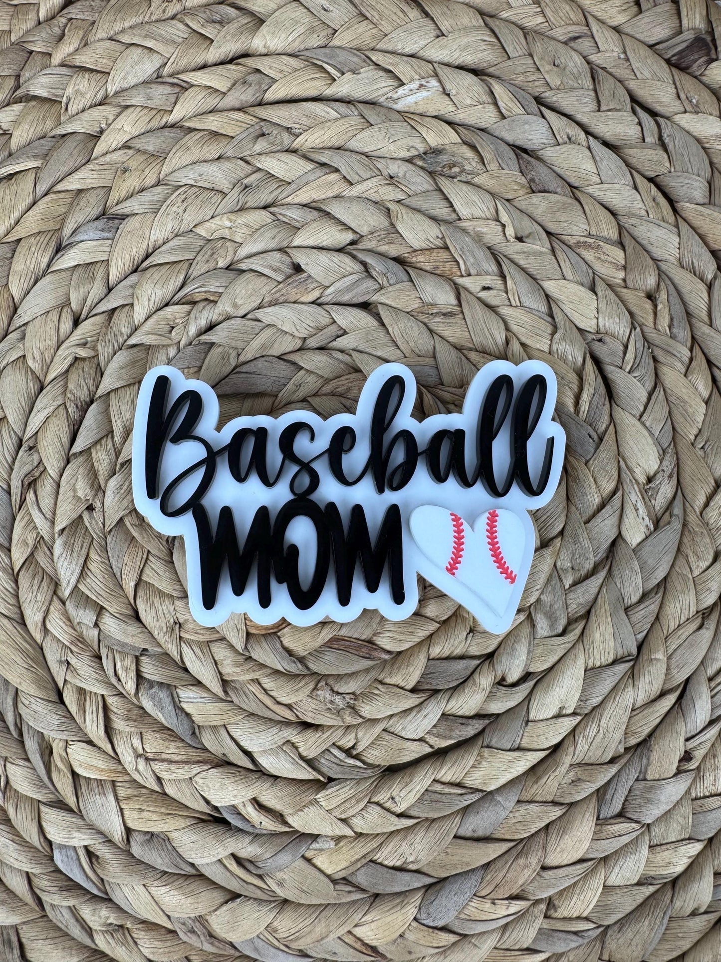Baseball Mom Bogg Bag Charm: Sports Bag Accessory
