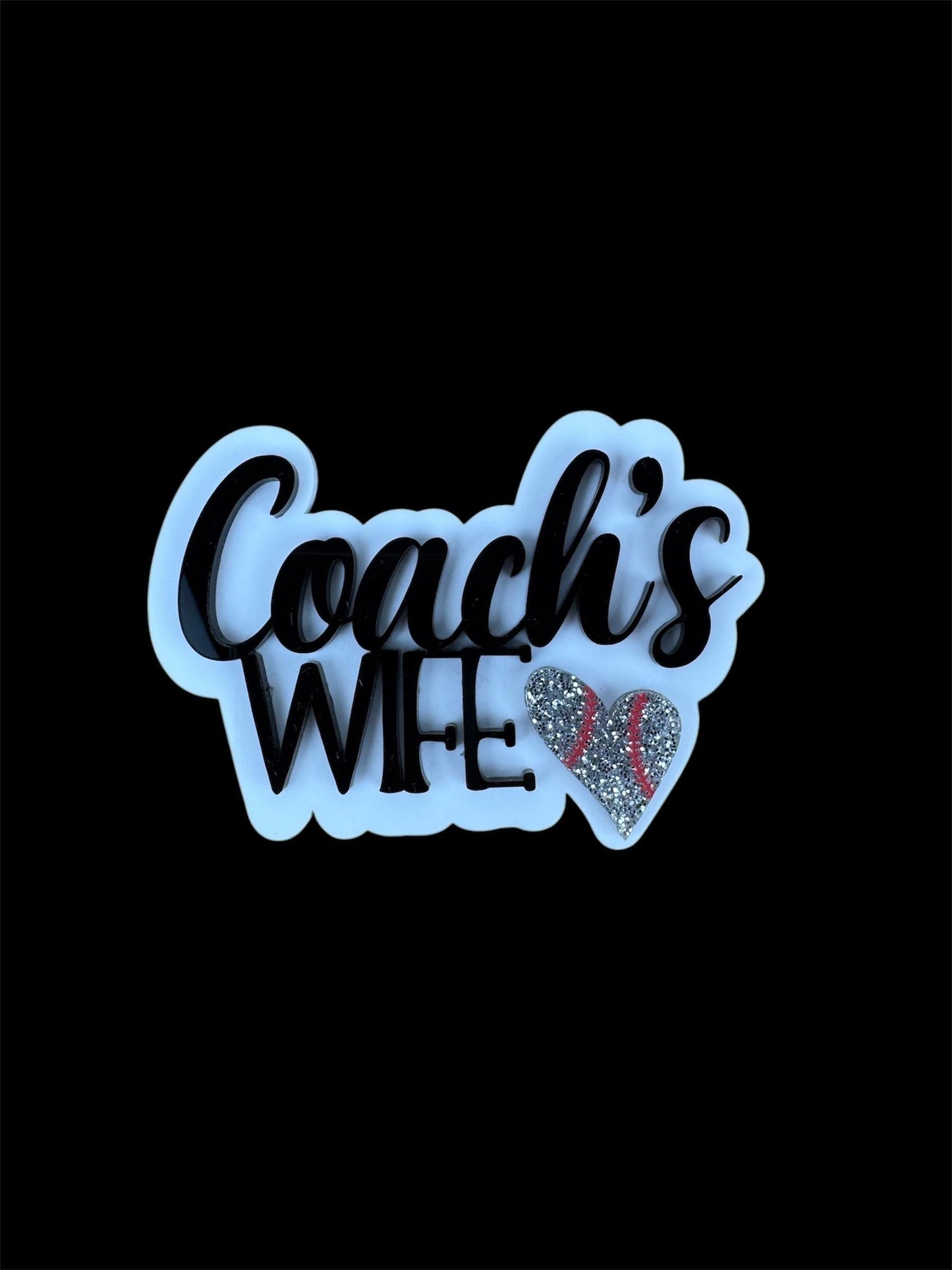 Coach's Wife Charm for Bogg Bags - Sports Coach Spouse Bag Accessory -Custom Team Charm
