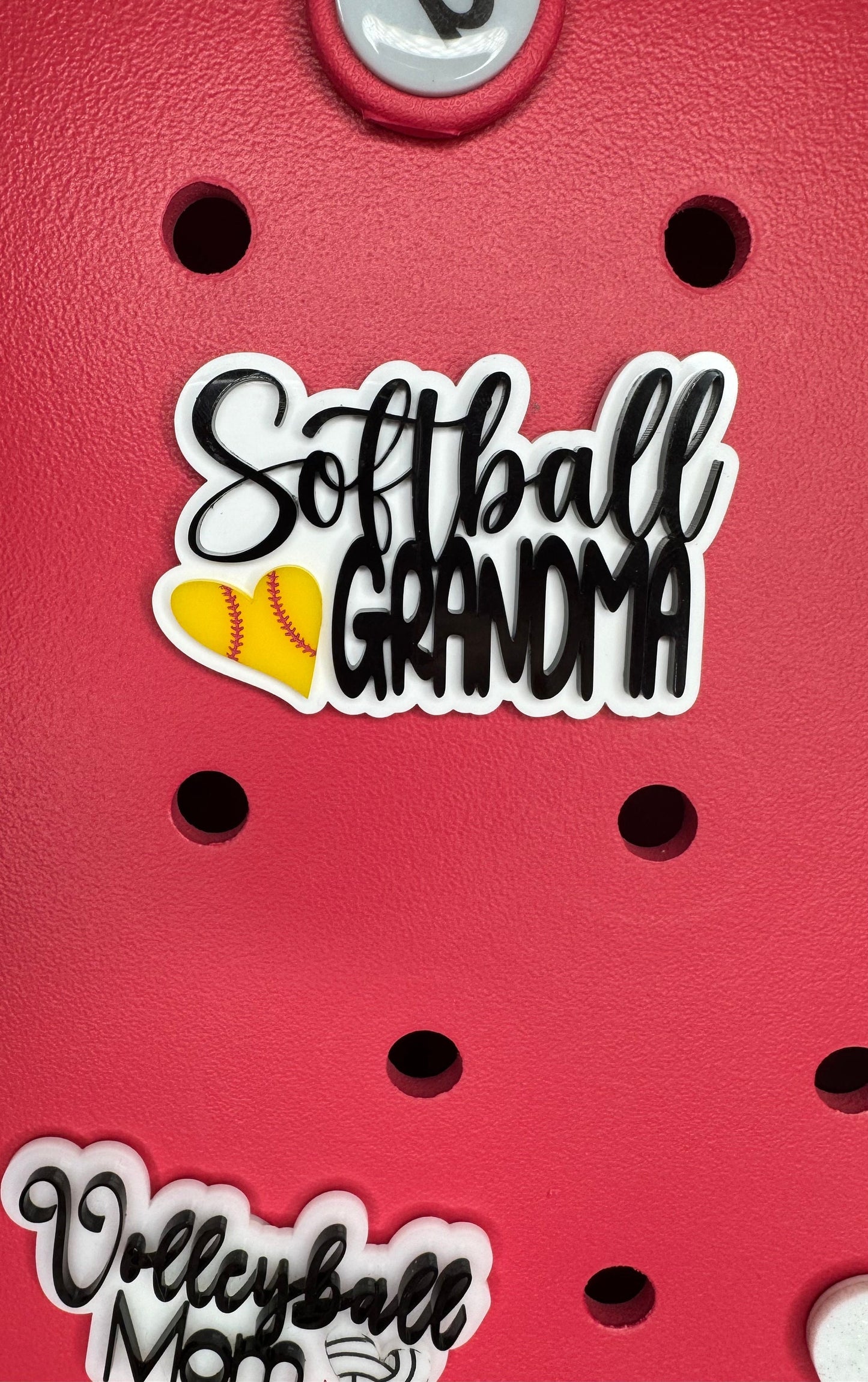 Softball Grandma Bag Charm: Sports Bag Accessory