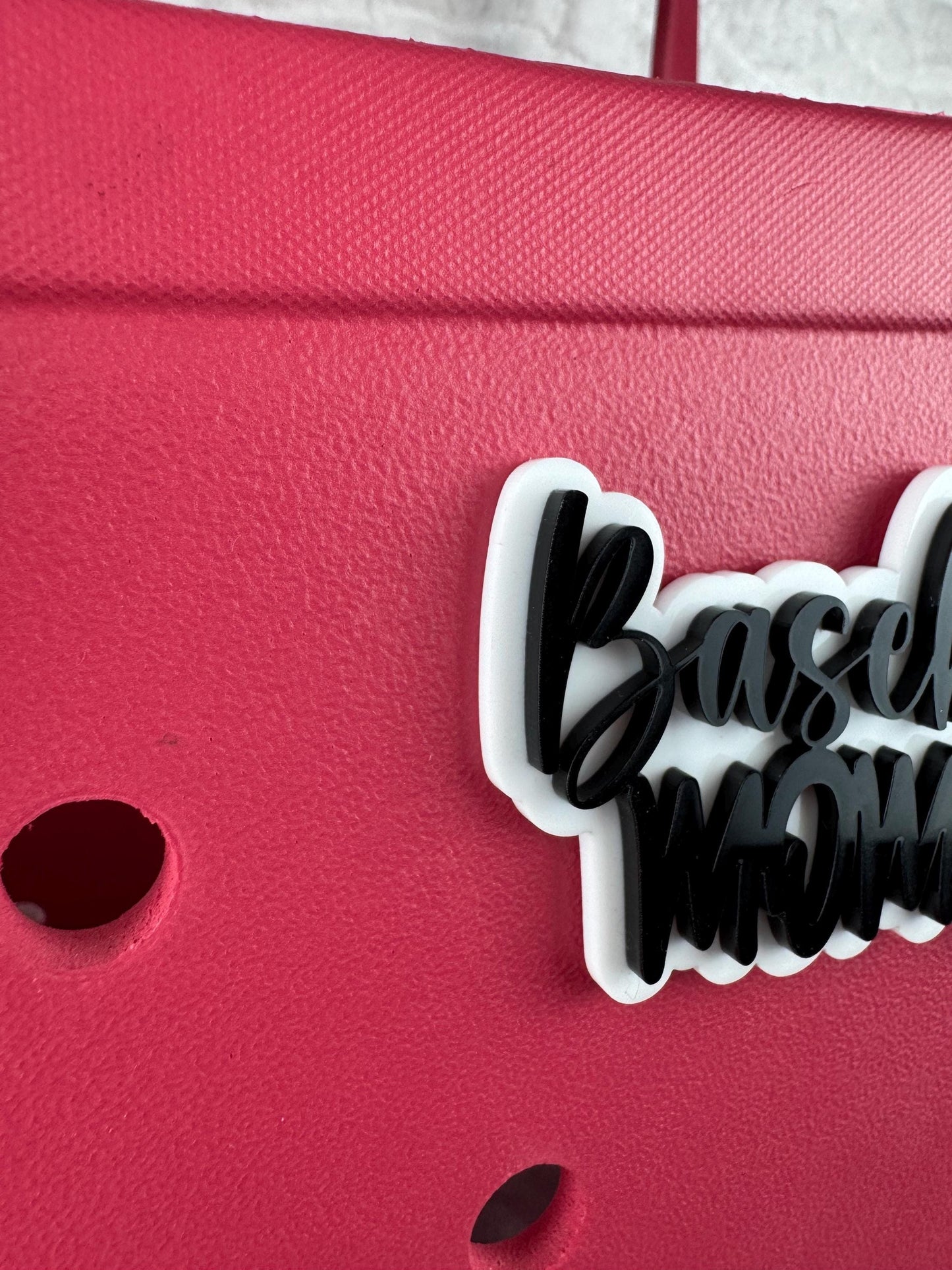 Baseball Mom Bogg Bag Charm: Sports Bag Accessory