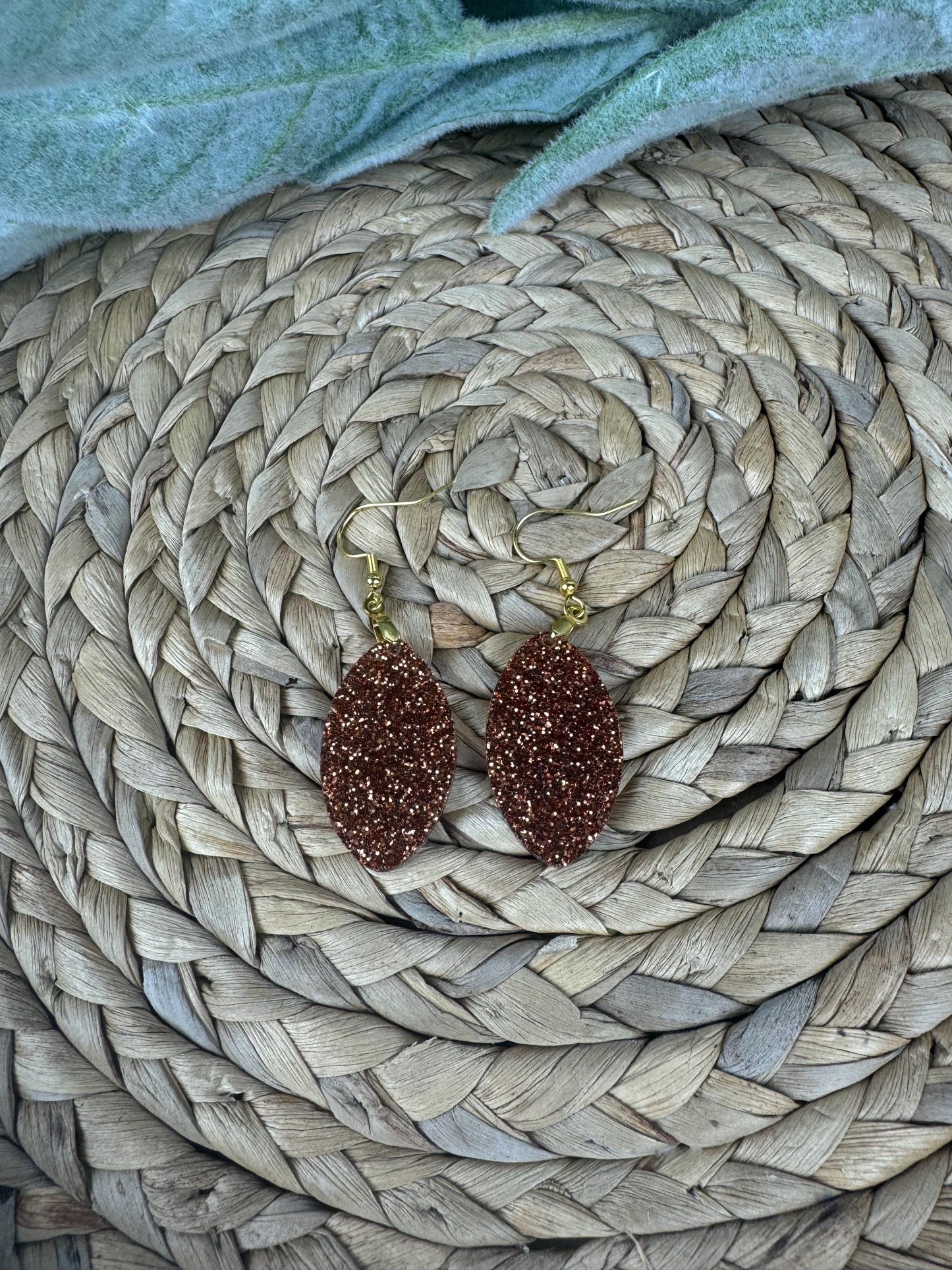 Glitter Football Earrings: Game Day Sports Jewelry
