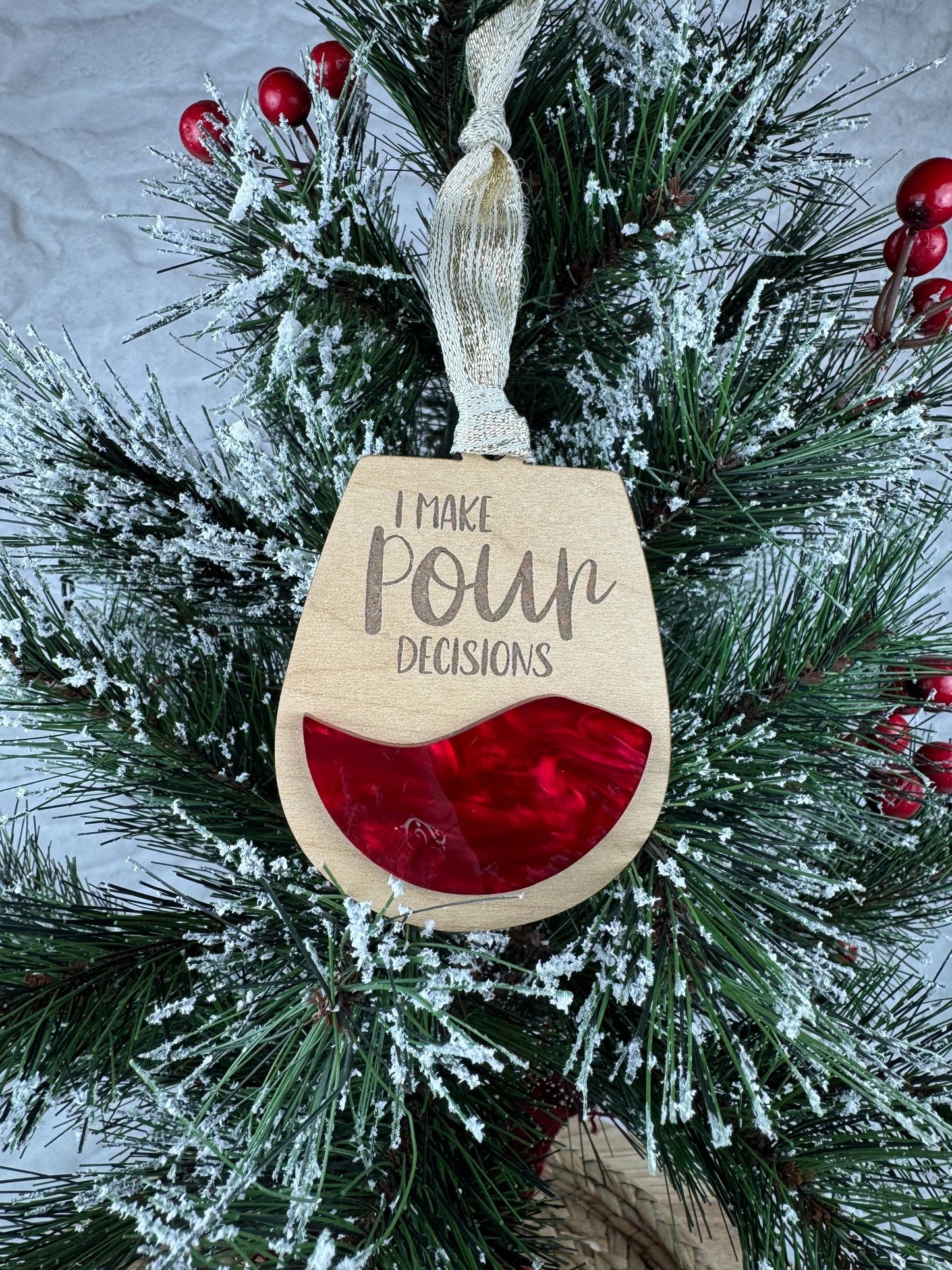 Holiday Wine Glass Ornaments for Girlfriend, Christmas Champagne Flute Decoration, Tree Ornament