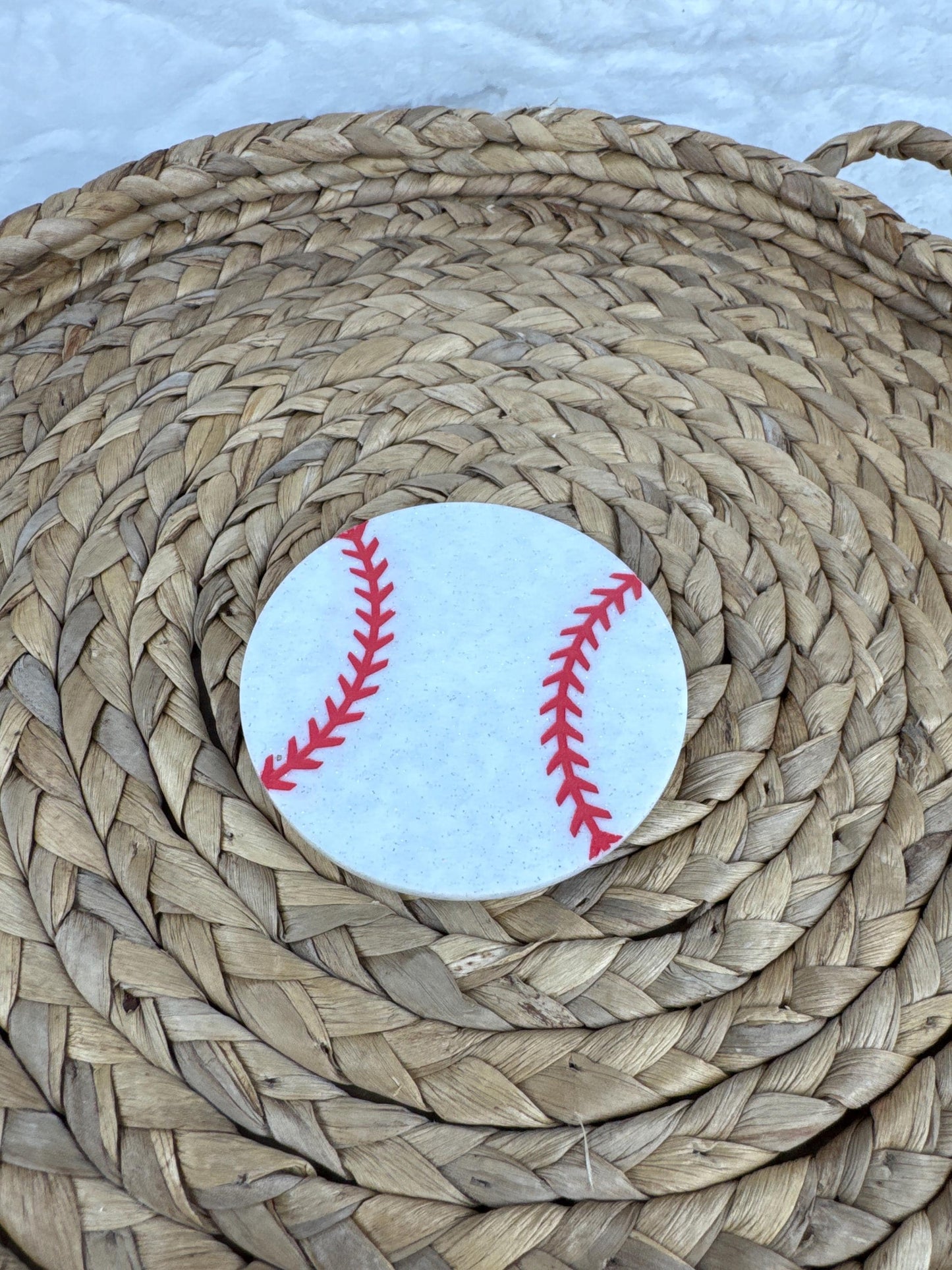 Baseball Bogg Bag Charm: Glitter Sports Bag Accessory