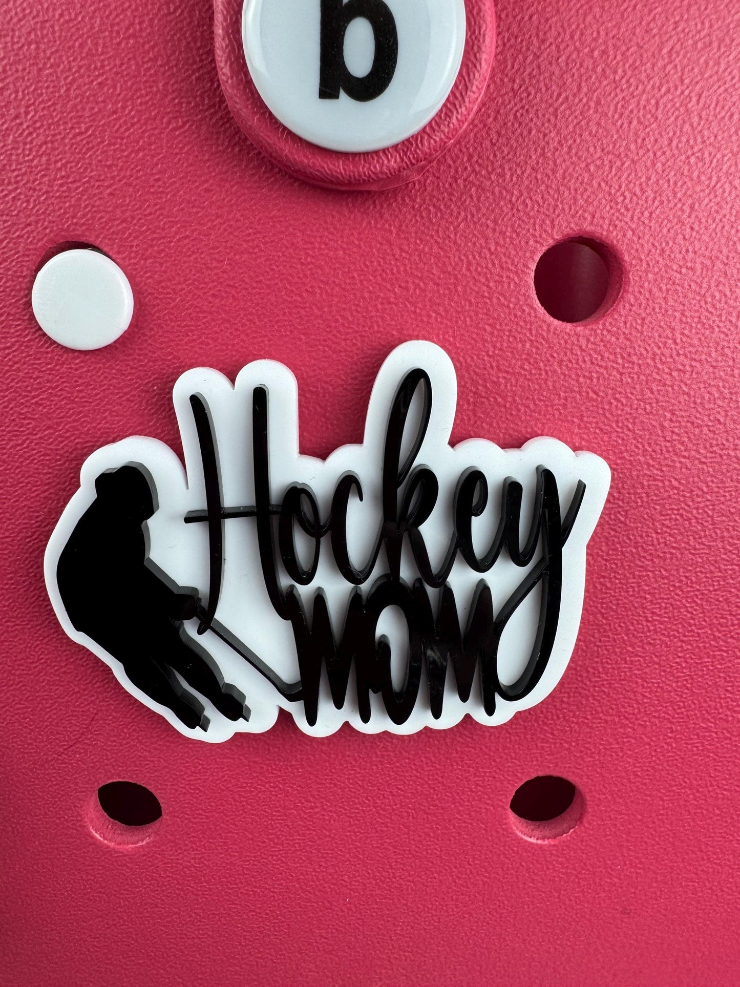 Hockey Mom Bag Charm: Bogg Style Accessory, Sports Team Mom Gift