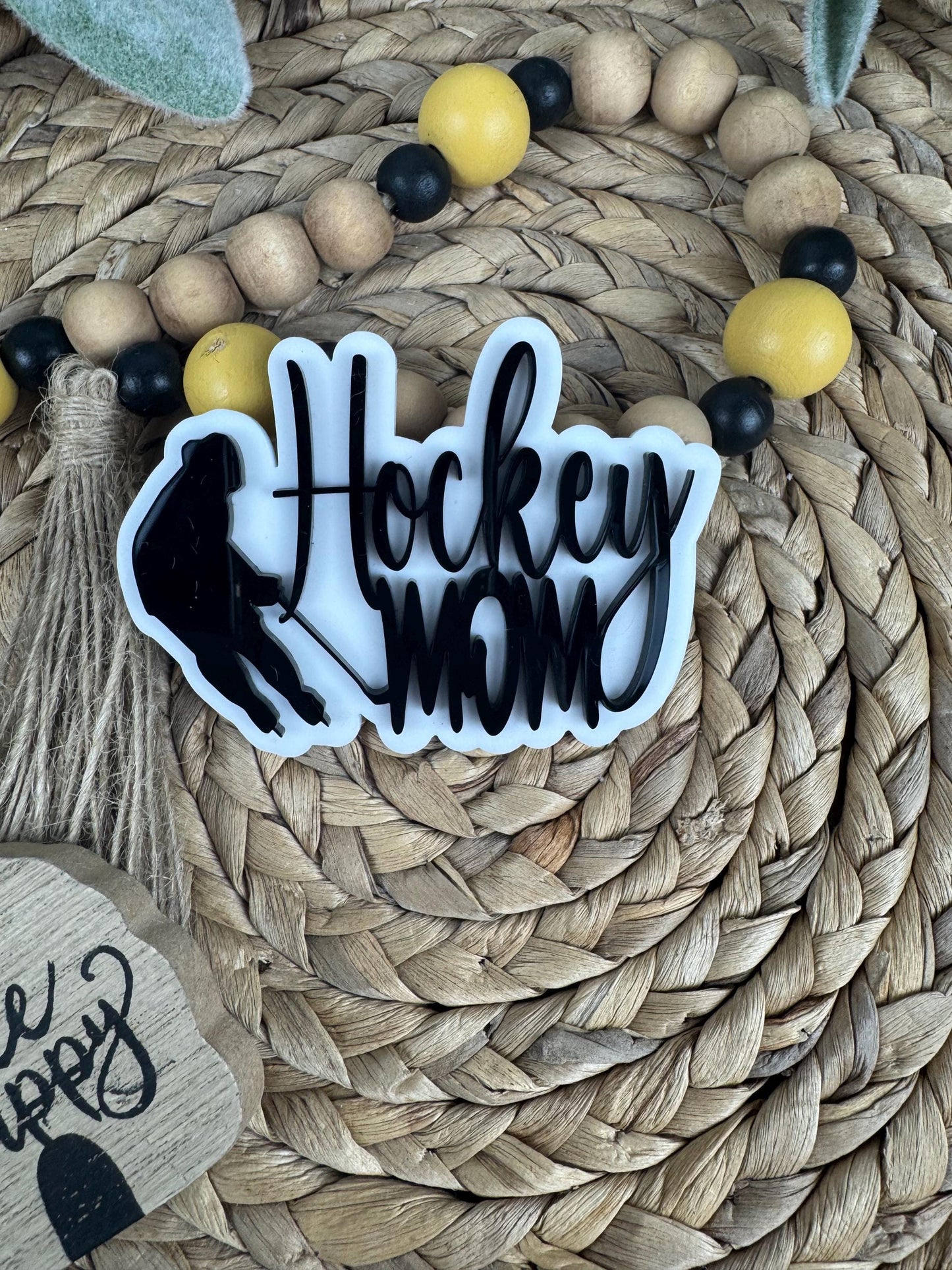 Hockey Mom Bag Charm: Bogg Style Accessory, Sports Team Mom Gift
