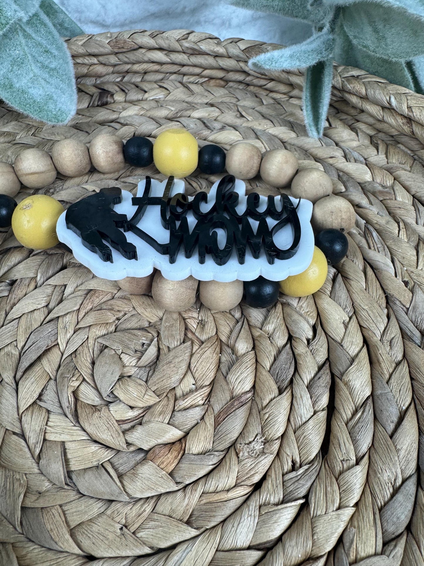 Hockey Mom Bag Charm: Bogg Style Accessory, Sports Team Mom Gift