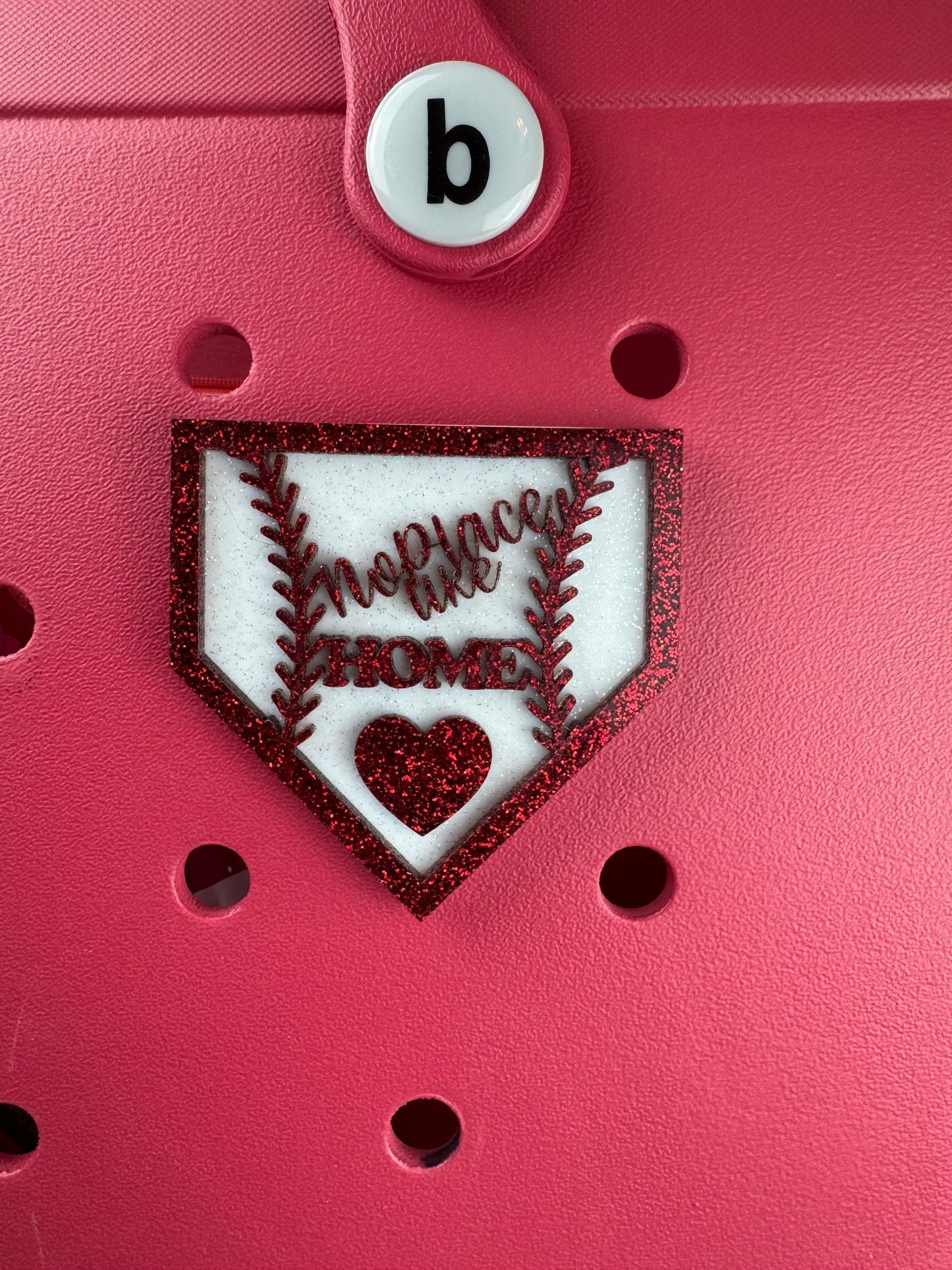 Handmade Baseball Home Plate Bogg Bag Charm: Team Mom Gift