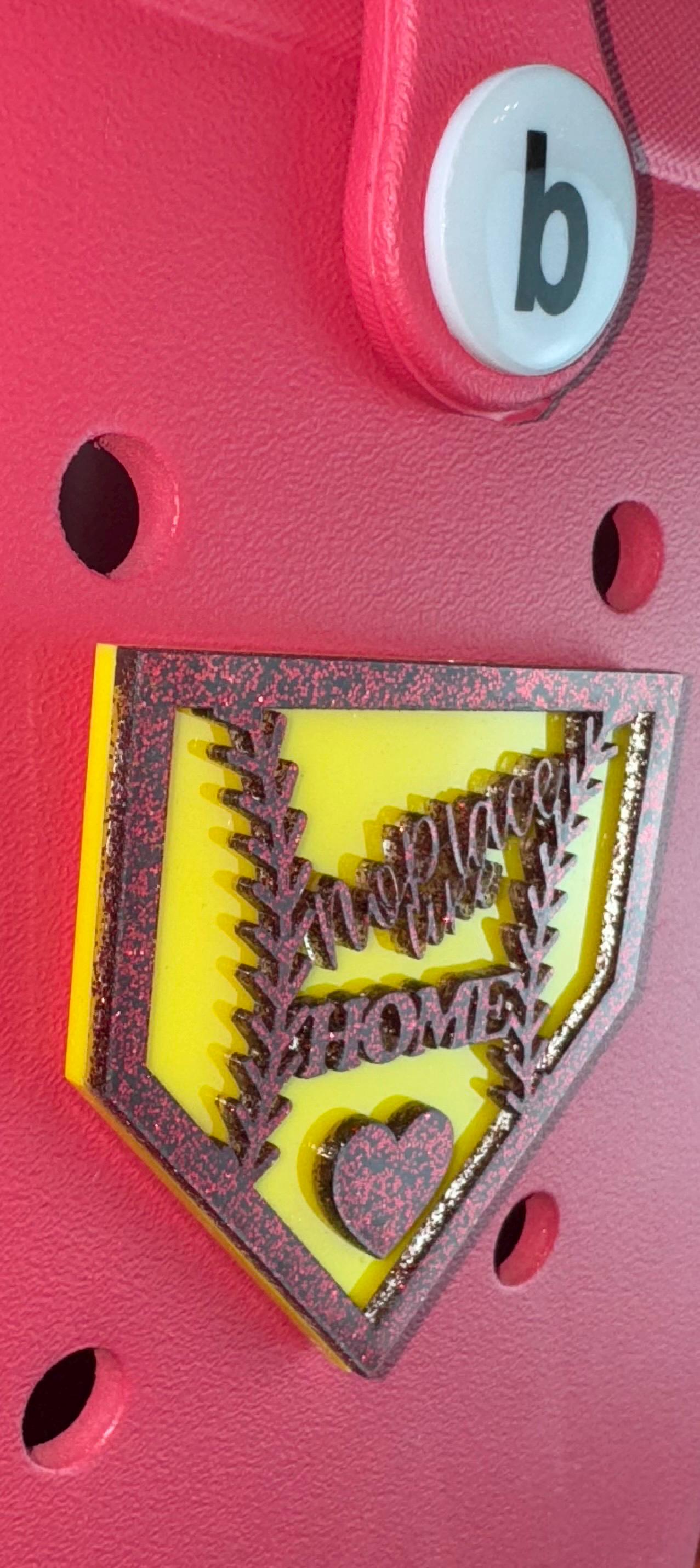 Home Plate Bogg Bag Charm: Softball Mom Gift