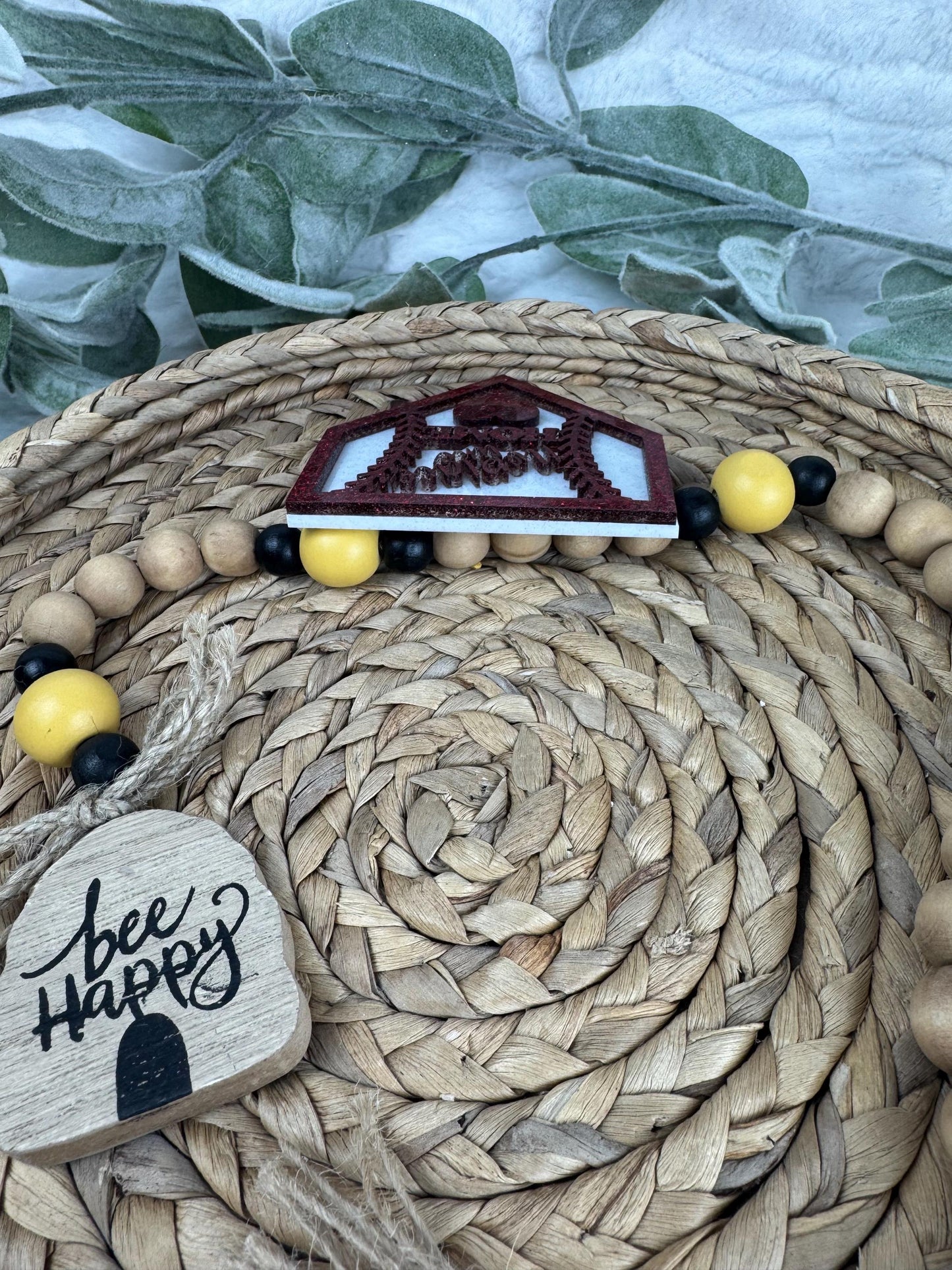 Handmade Baseball Home Plate Bogg Bag Charm: Team Mom Gift