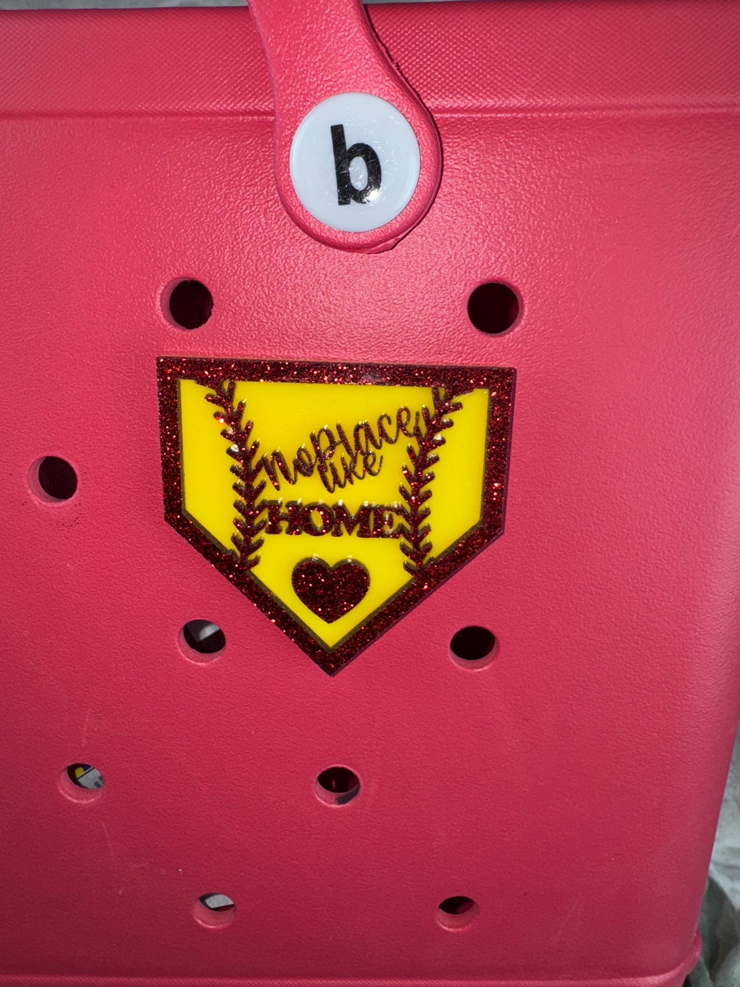 Home Plate Bogg Bag Charm: Softball Mom Gift