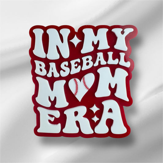 Baseball Mom Era Bogg Bag Charm: Baseball Heart Accessory