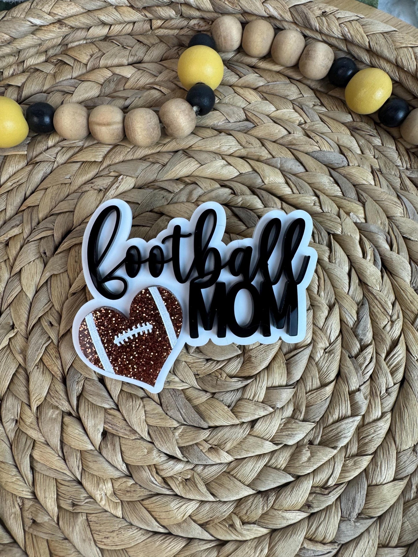 Football Mom Bag Charm: Bogg Style Accessory