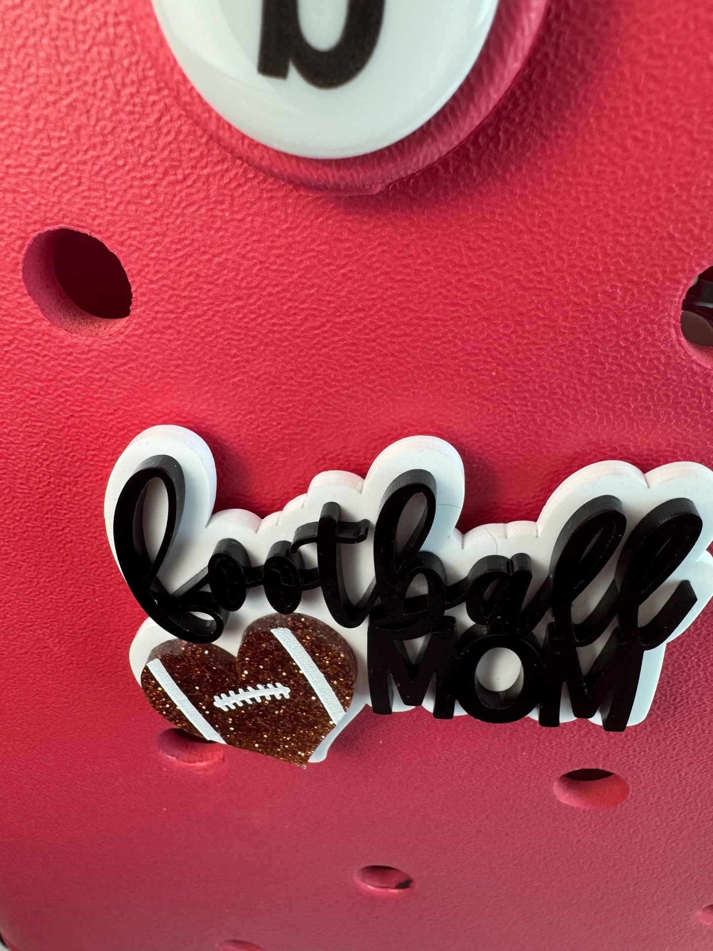 Football Mom Bag Charm: Bogg Style Accessory