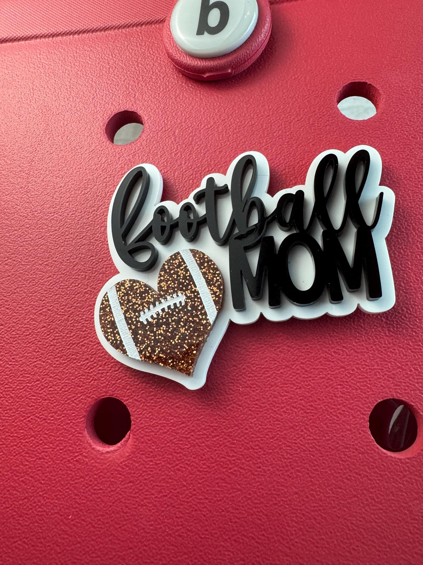 Football Mom Bag Charm: Bogg Style Accessory