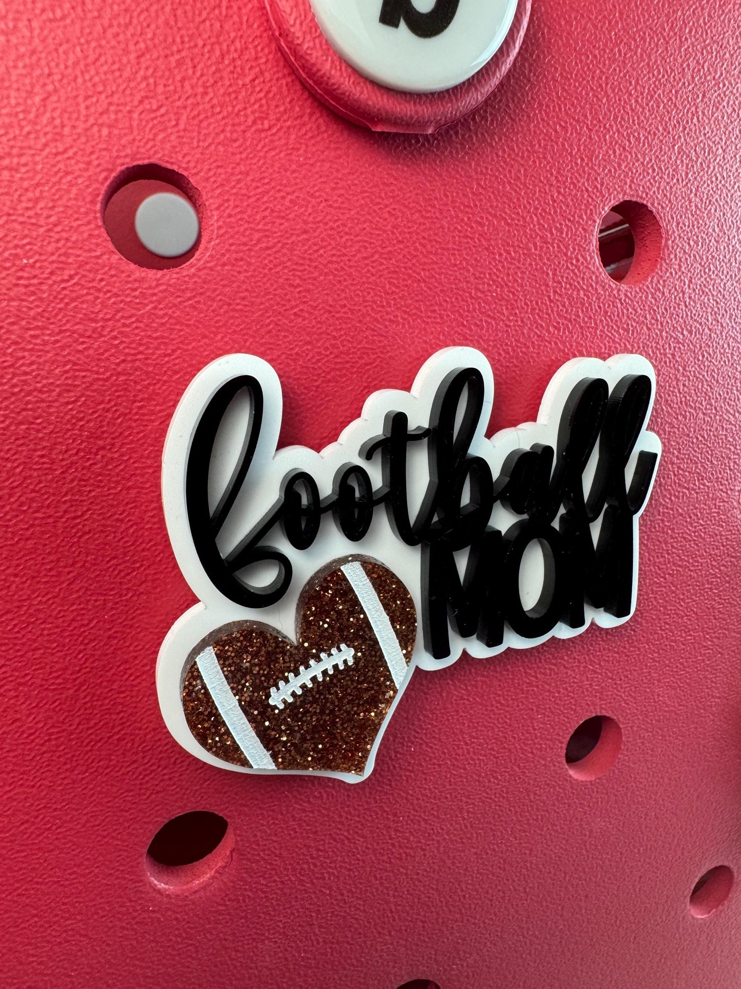 Football Mom Bag Charm: Bogg Style Accessory