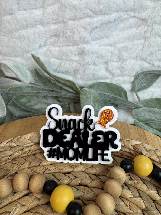 Snack Dealer Momlife Charm for Bogg Bags: Glitter Orange Fish Bogg Bag Bling
