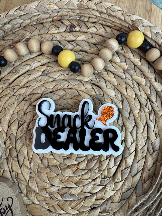 Snack Dealer Bogg Bag Charm: Glitter Orange Fish, Mom Life Accessory