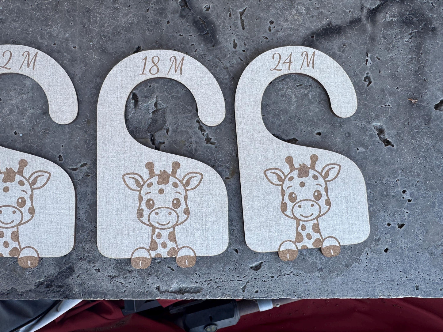 Giraffe Baby Closet Dividers: Engraved Nursery Organizer, Newborn-24 Months