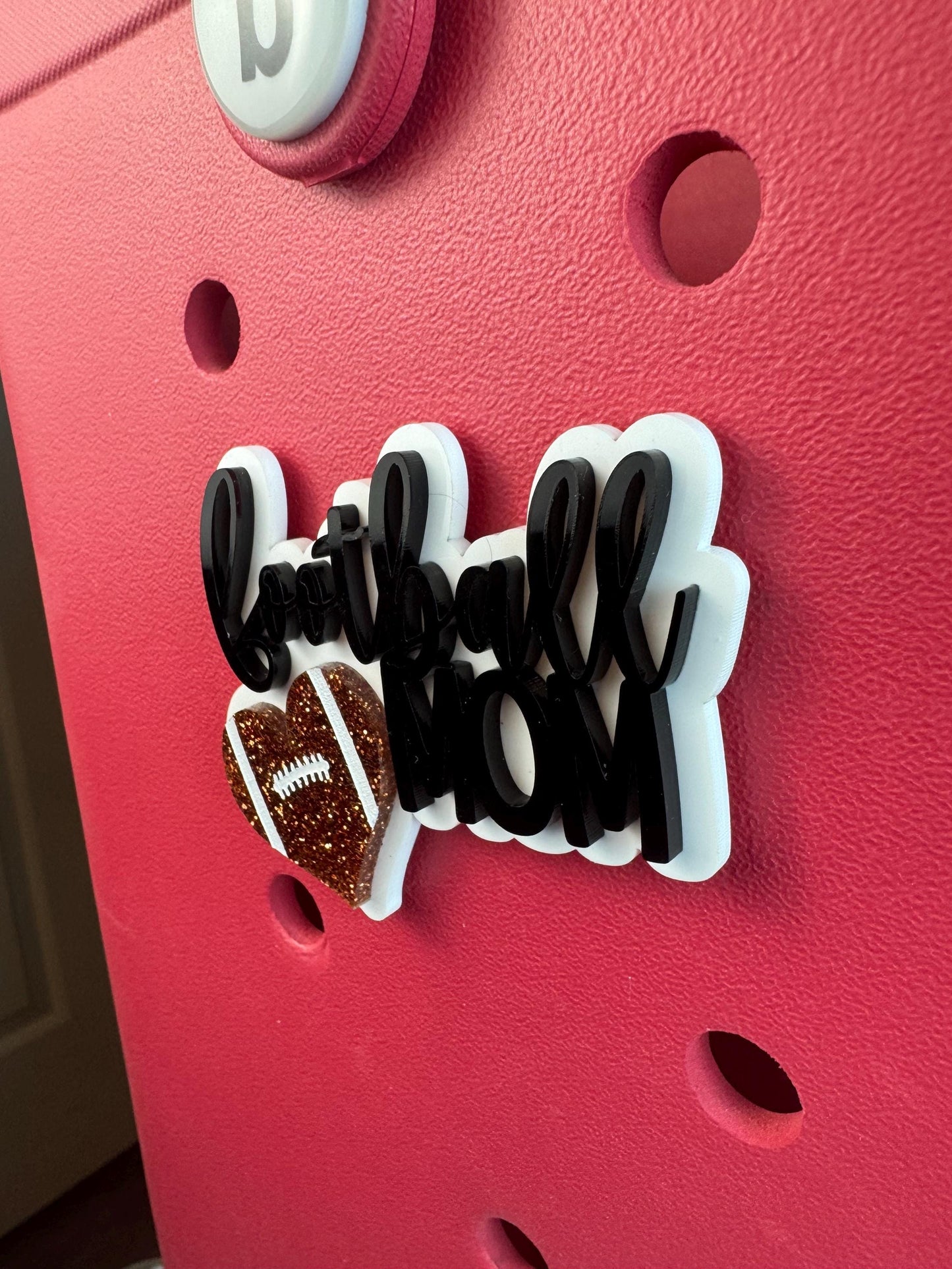 Football Mom Bag Charm: Bogg Style Accessory